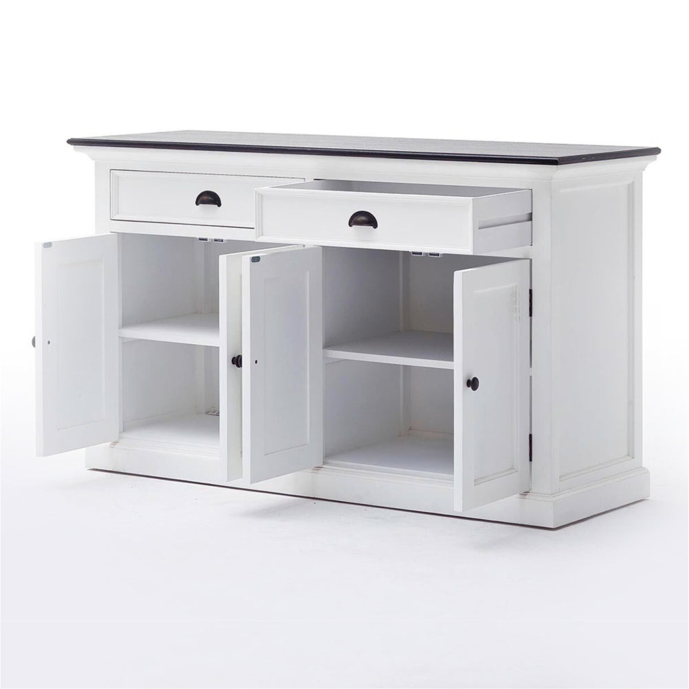 Halifax Contrast Buffet - White with Black Top
