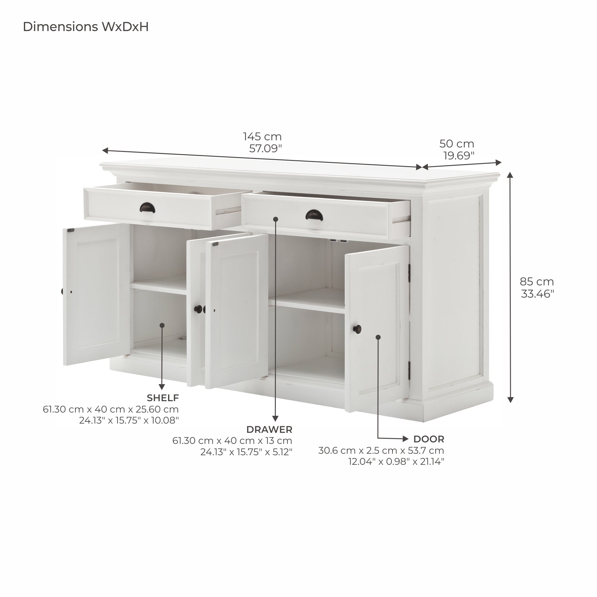 Halifax Buffet with 4 Doors