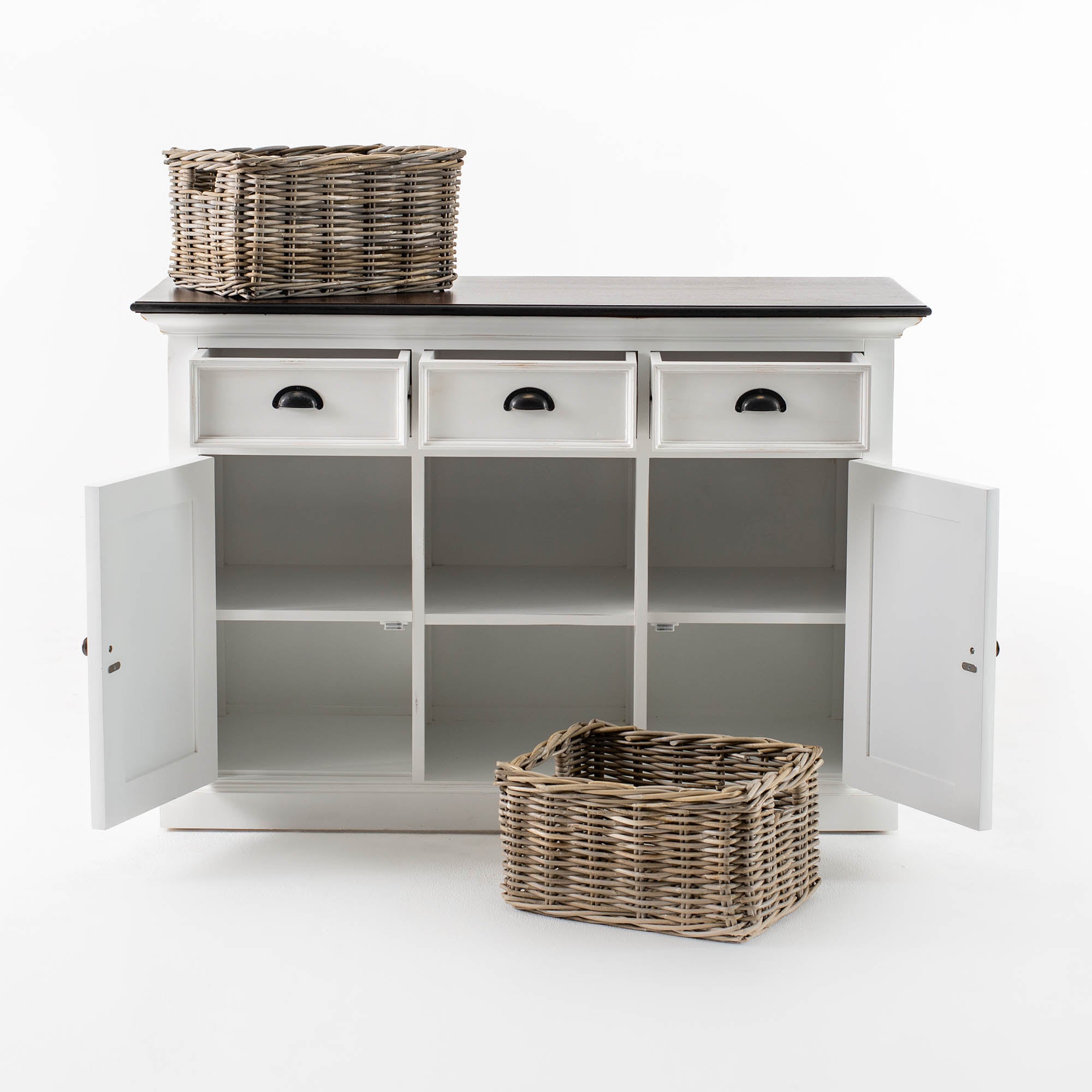 Halifax Accent Buffet - White with Brown Top