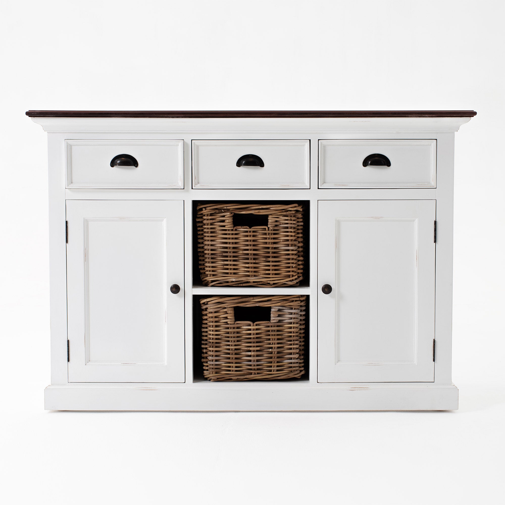 Halifax Accent Buffet - White with Brown Top