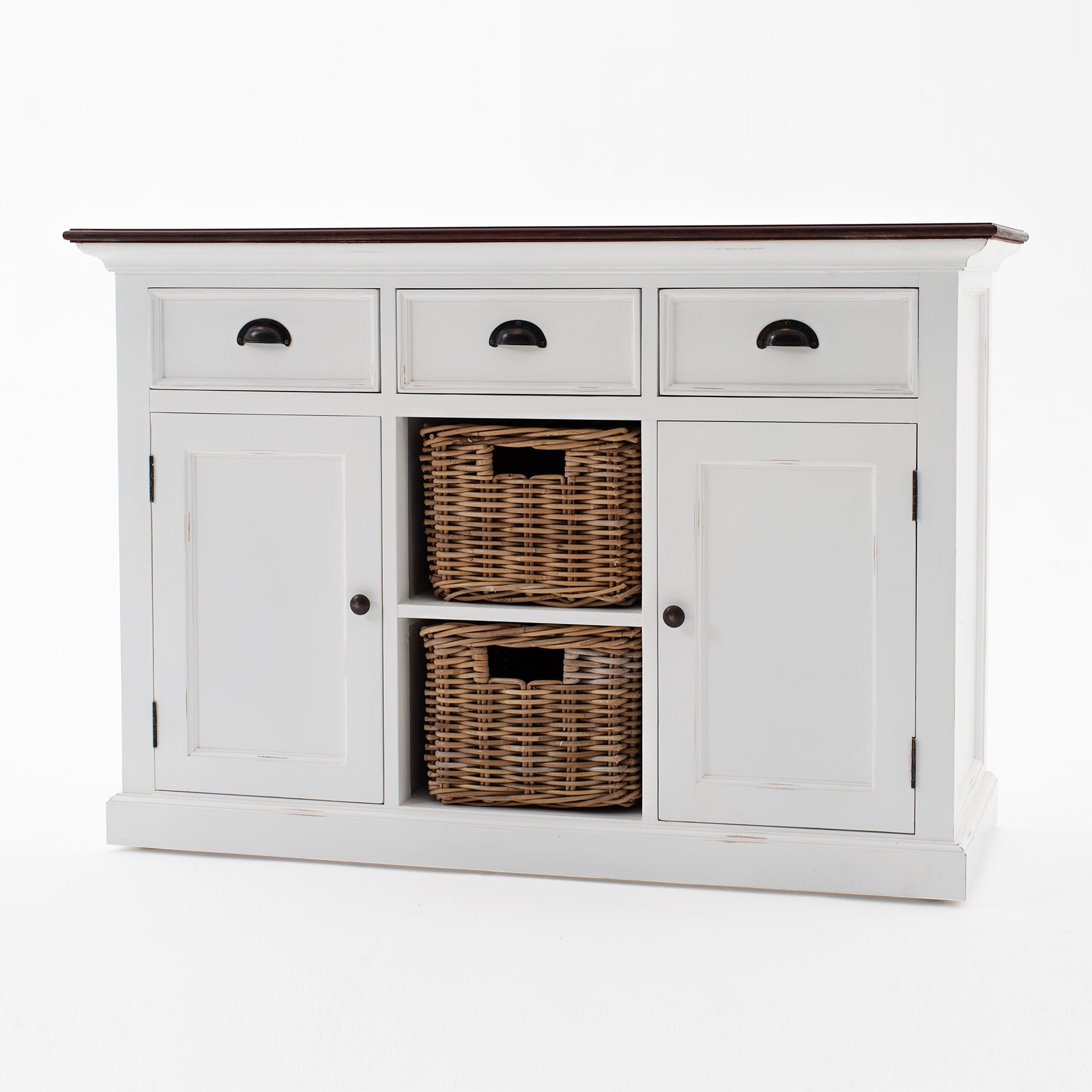 Halifax Accent Buffet - White with Brown Top