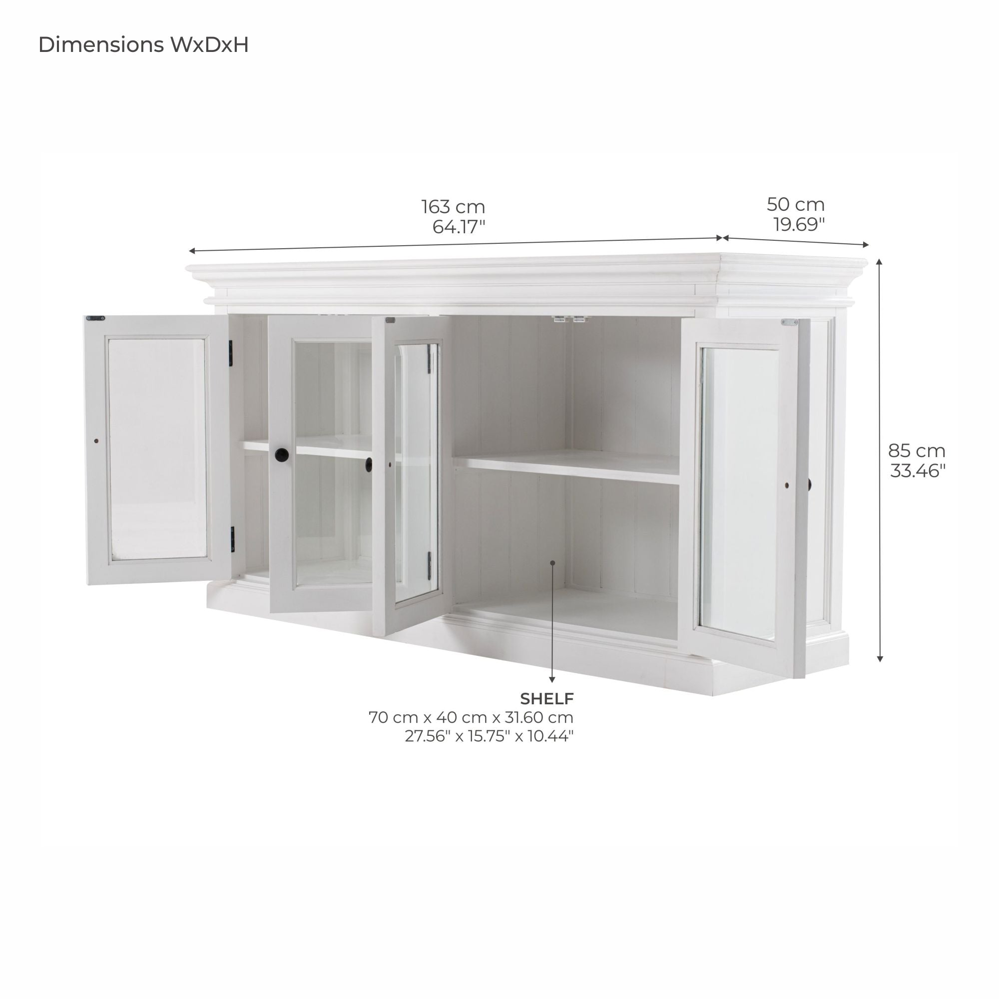 Halifax 4 Door Sideboard - White