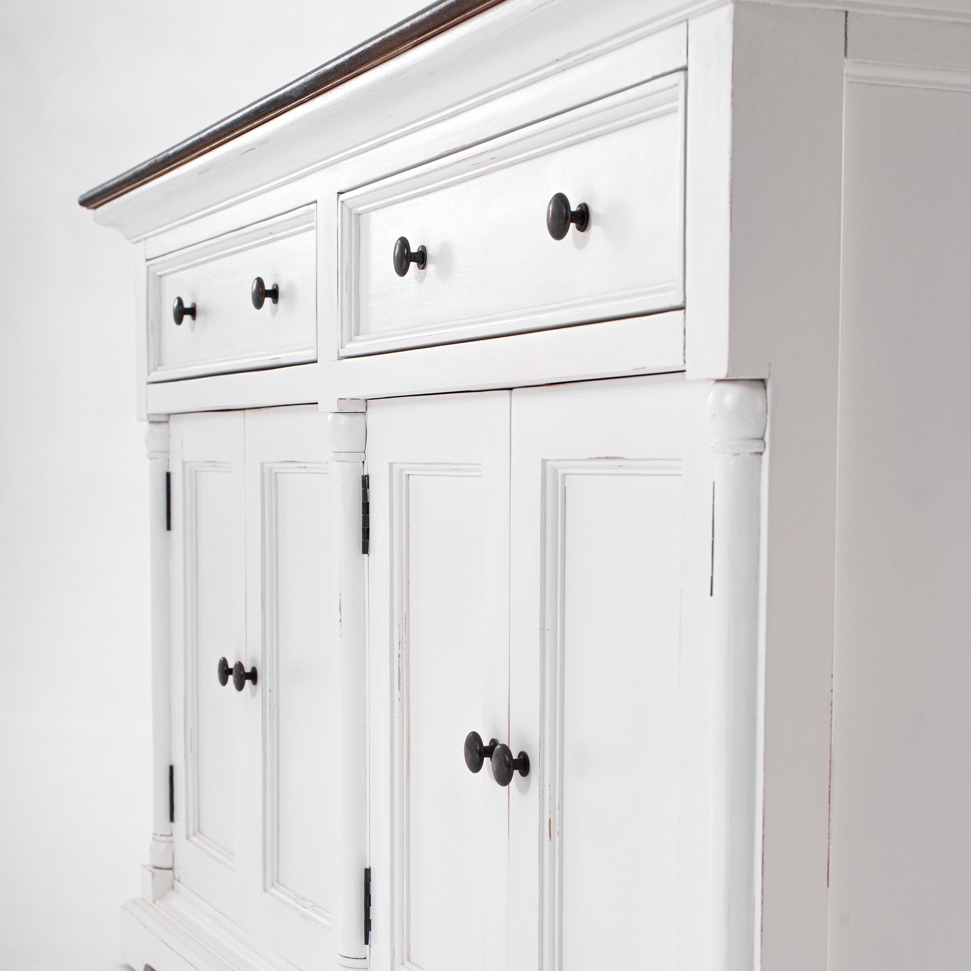 Provence Accent Buffet - White With Dark Brown Top