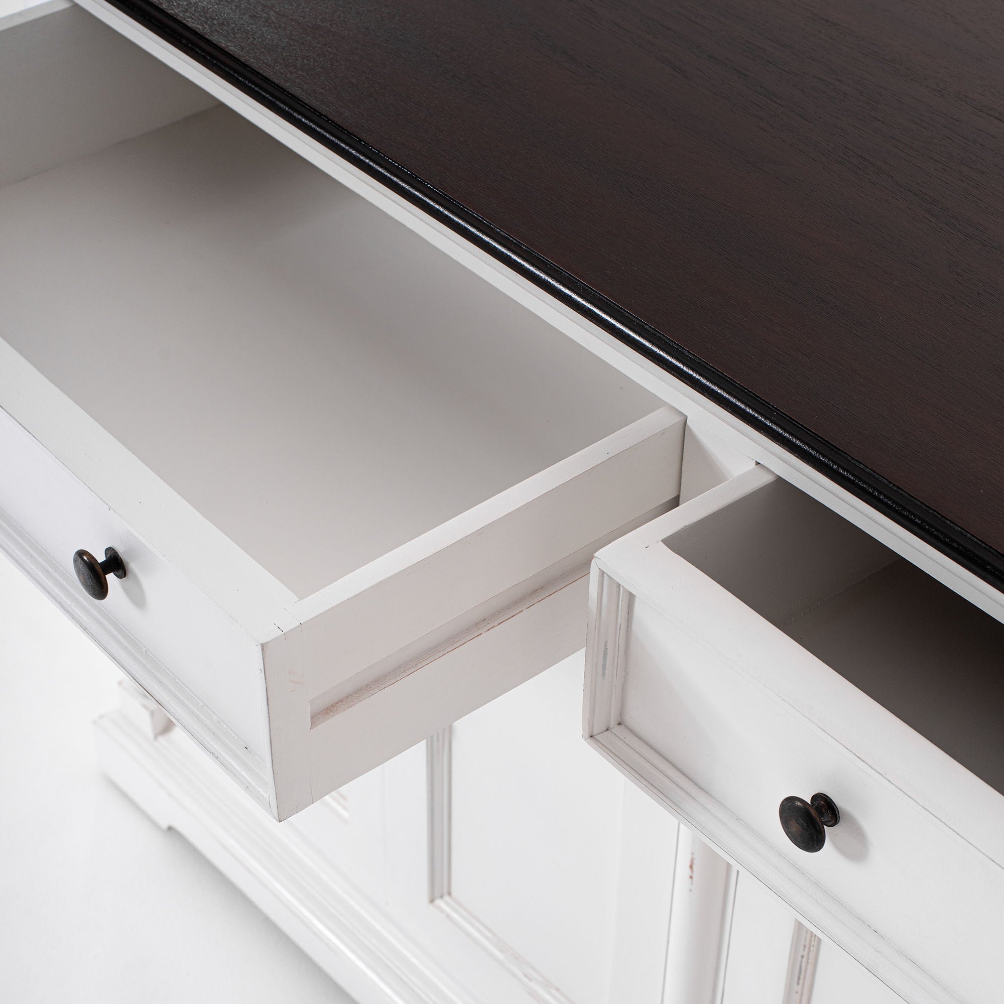 Provence Accent Buffet - White With Dark Brown Top