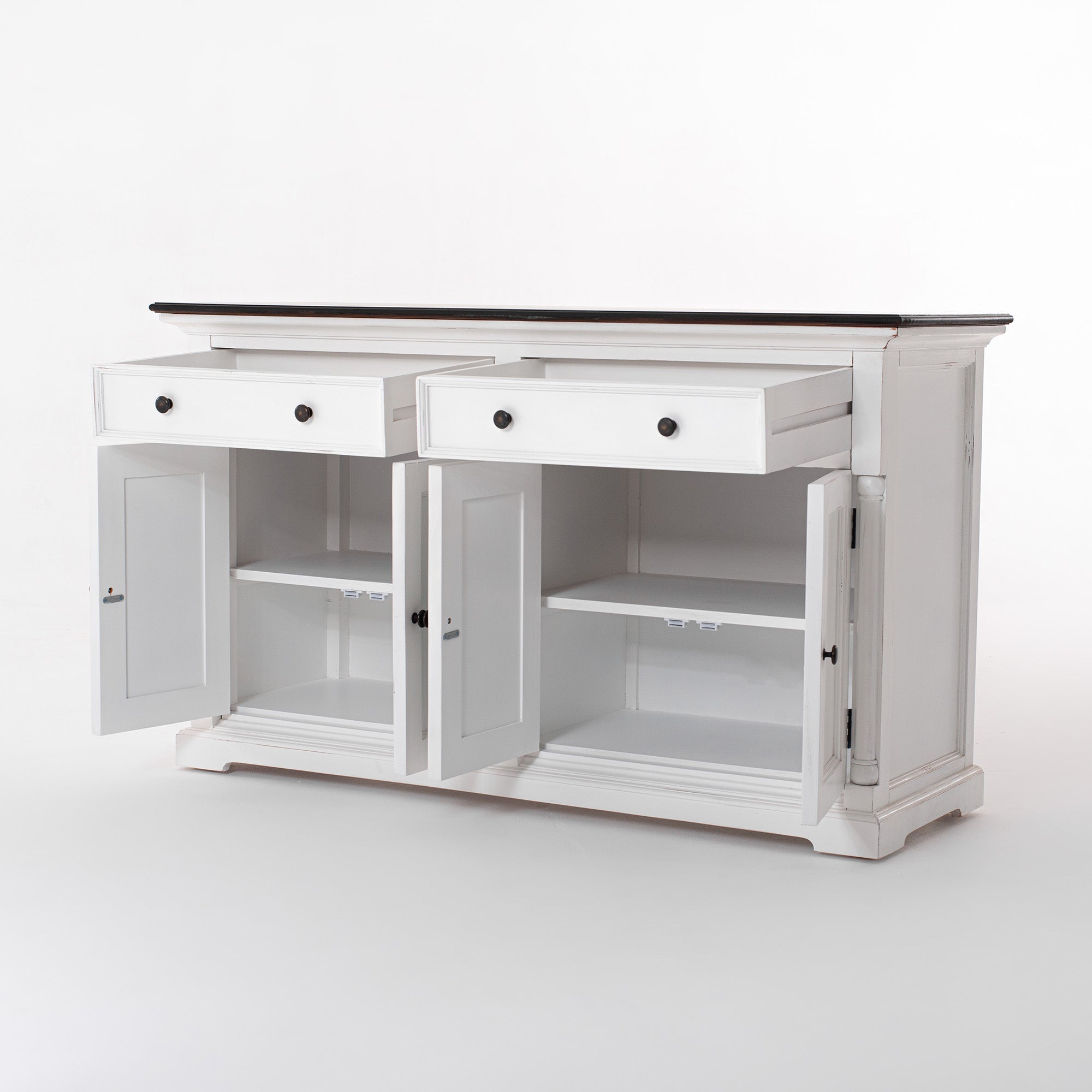 Provence Accent Buffet - White With Dark Brown Top