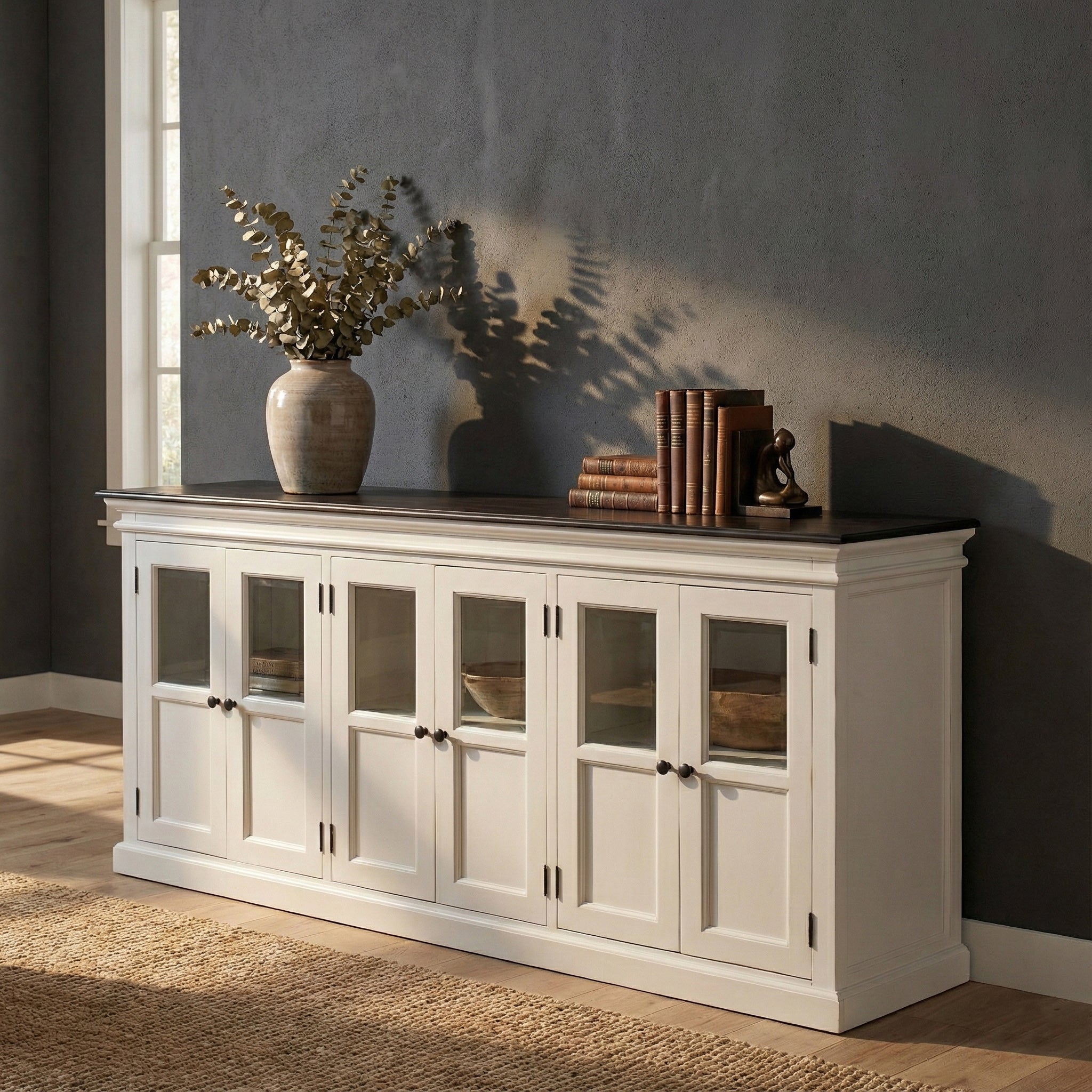 Halifax Contrast Buffet with 6 Glass Doors