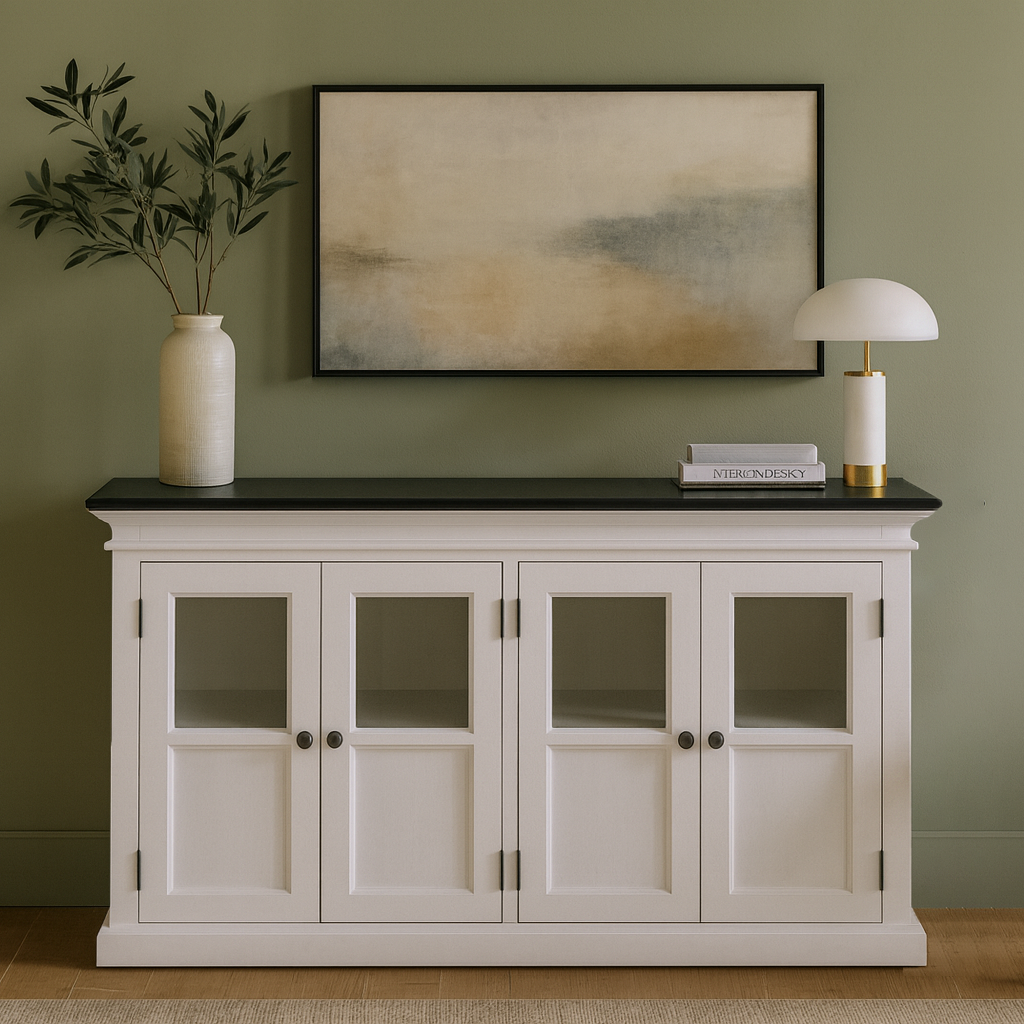 Halifax Contrast Buffet with 4 Glass Doors