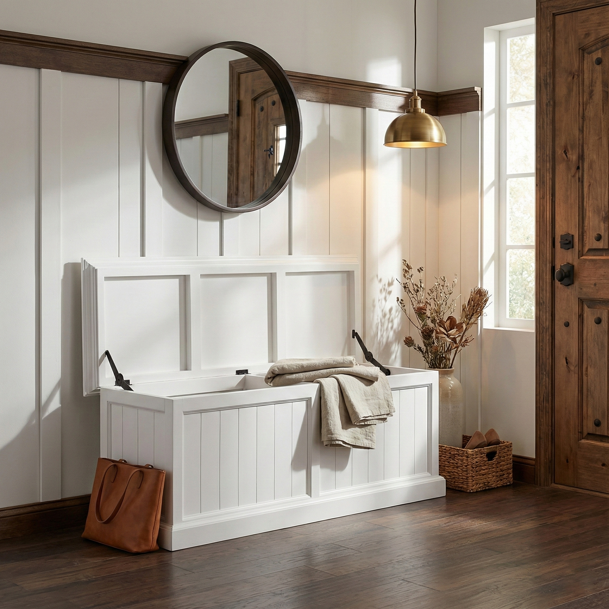 Halifax Medium Blanket and Storage Box - White