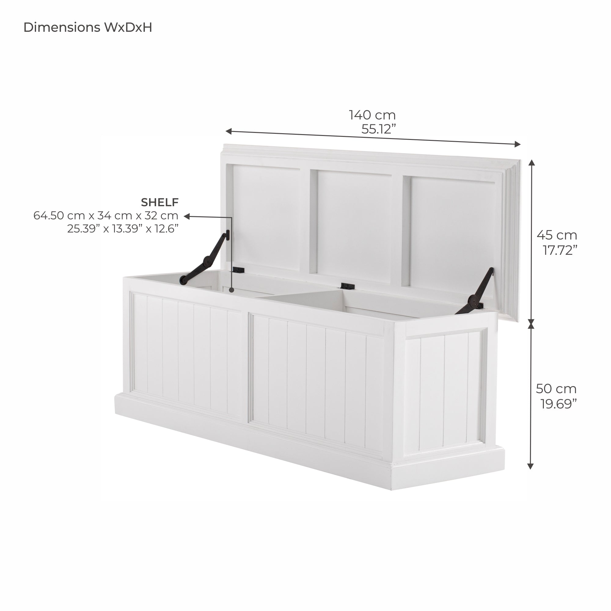 Halifax Medium Blanket and Storage Box - White