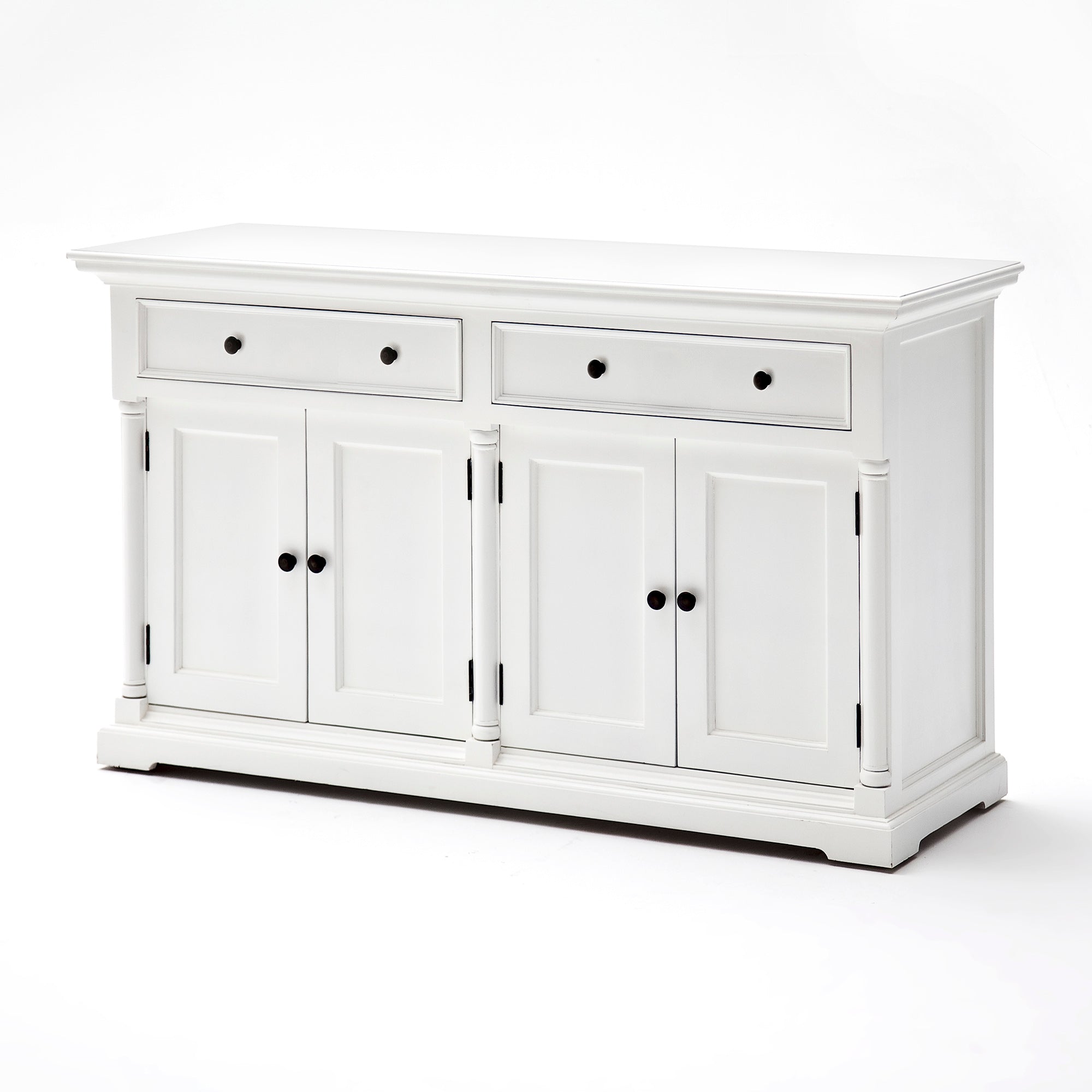 Provence Buffet and Open Hutch Cabinet - White