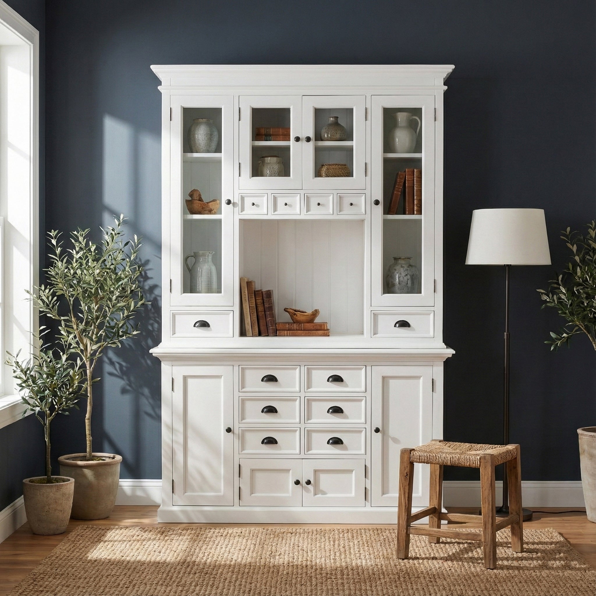 Halifax Kitchen Buffet & Hutch - White
