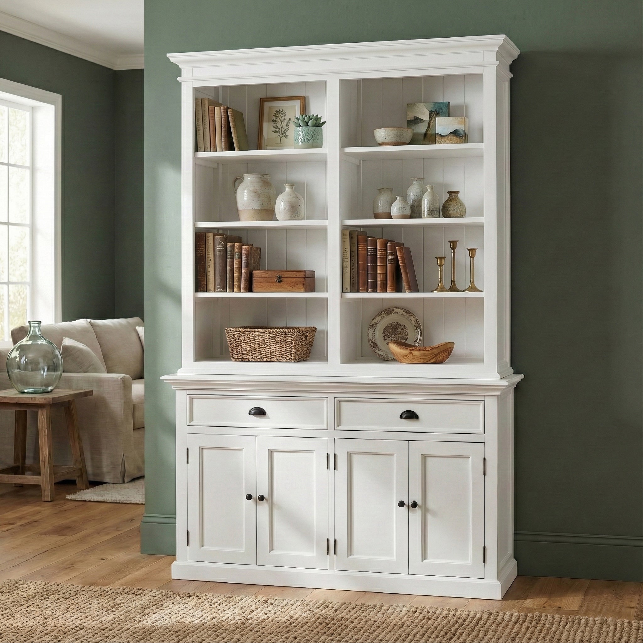 Buffet Hutch Unit with 6 Shelves