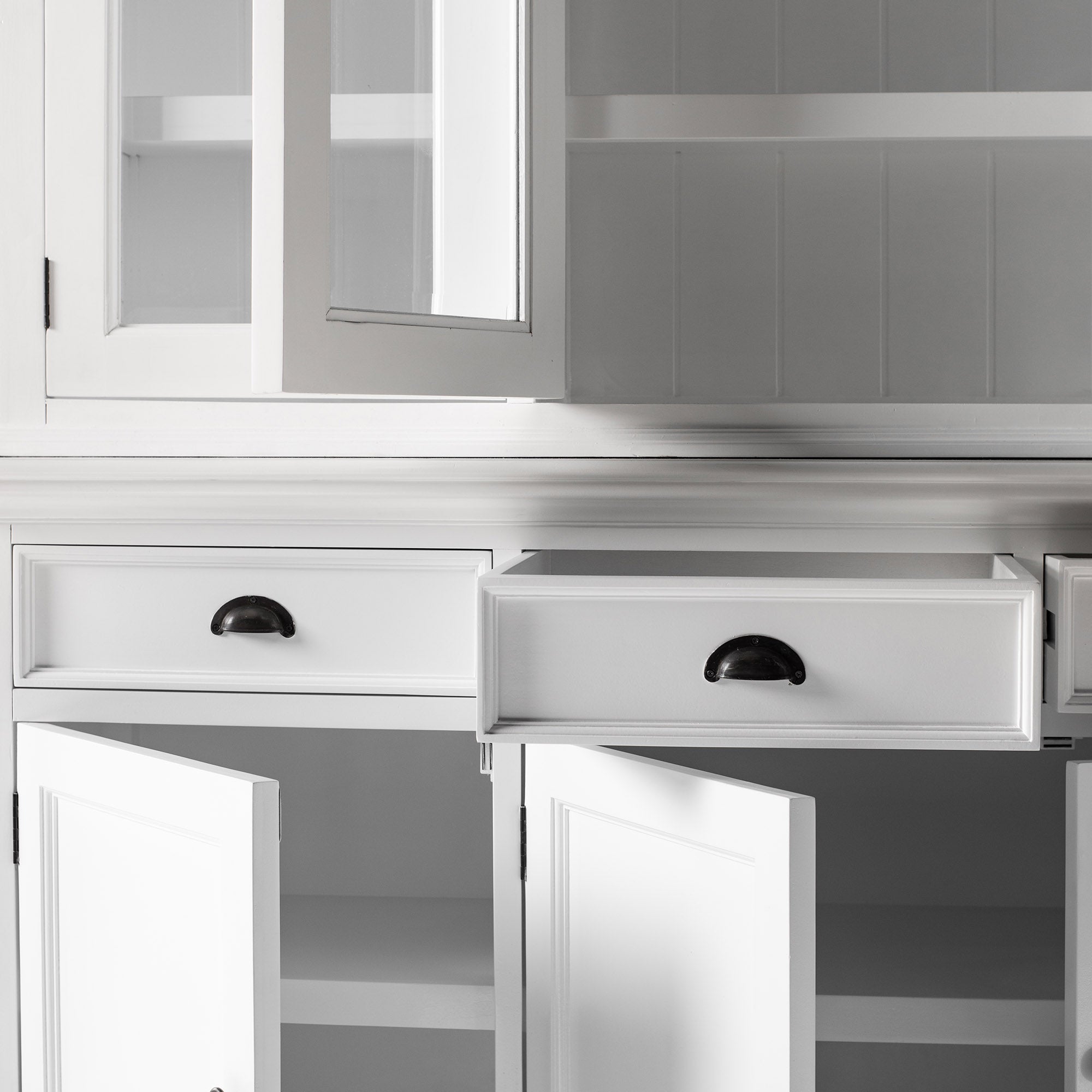 Buffet Hutch Unit with 4 Glass Doors