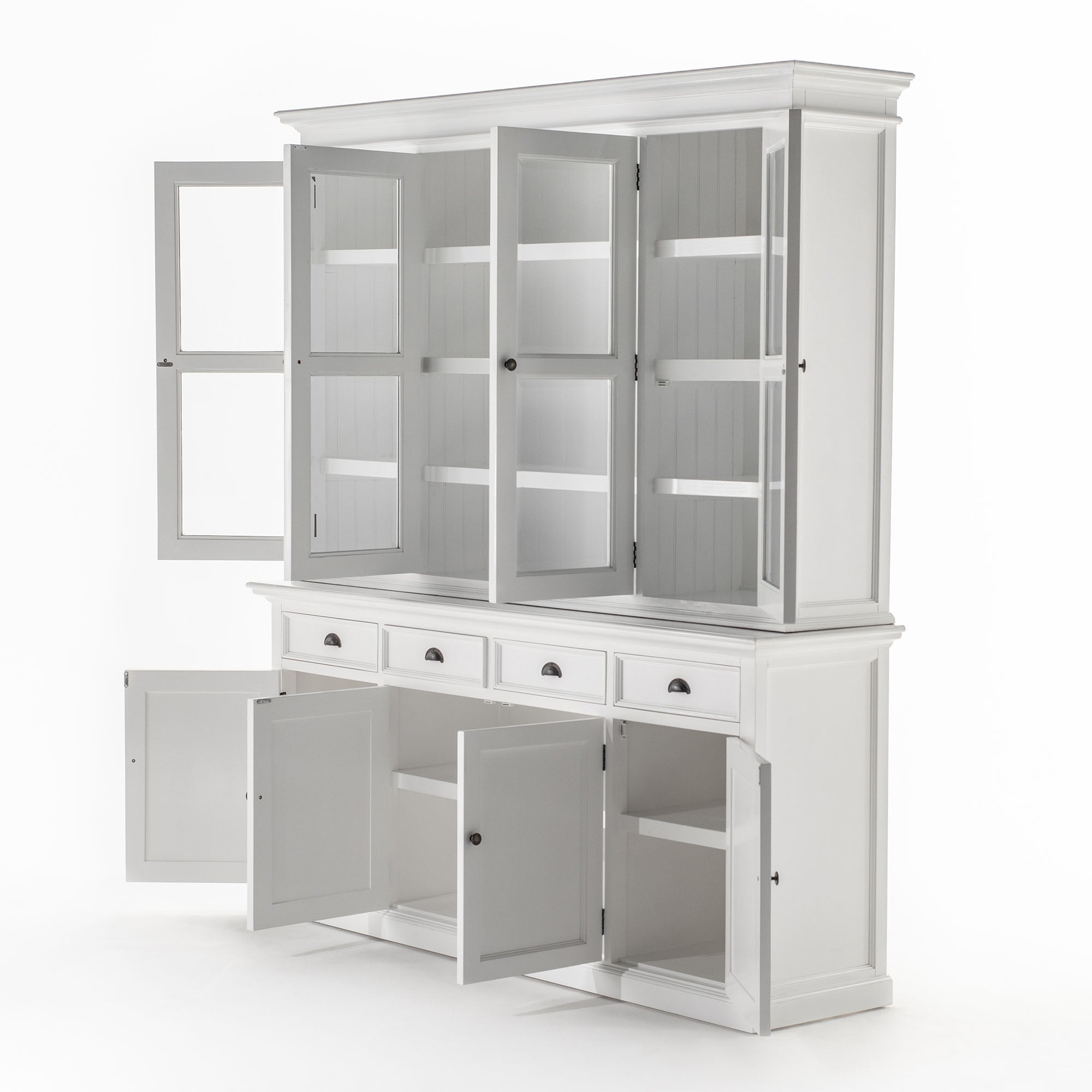 Buffet Hutch Unit with 4 Glass Doors