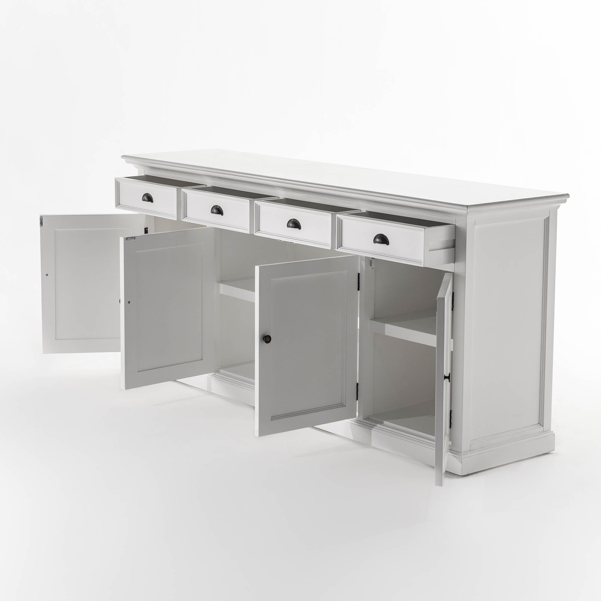 Buffet Hutch Unit with 4 Glass Doors