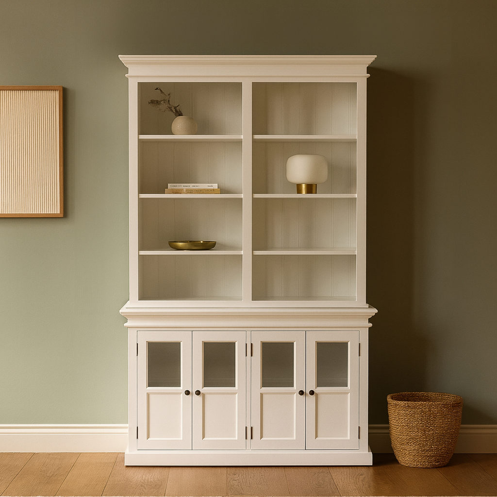 Halifax Hutch Unit with 4 Glass Doors