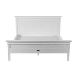 Halifax King Bed with Footboard - White