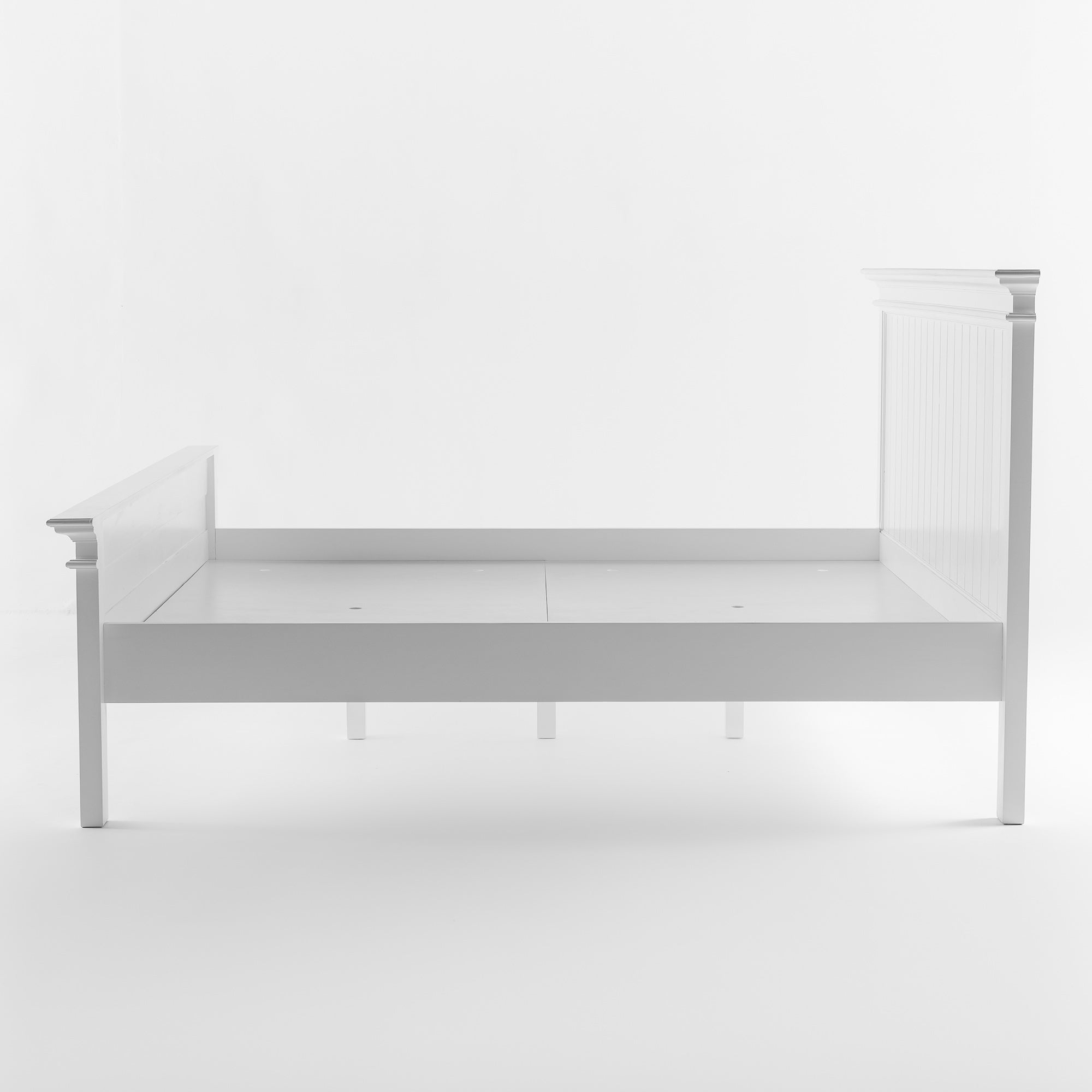 Halifax King Bed with Footboard - White