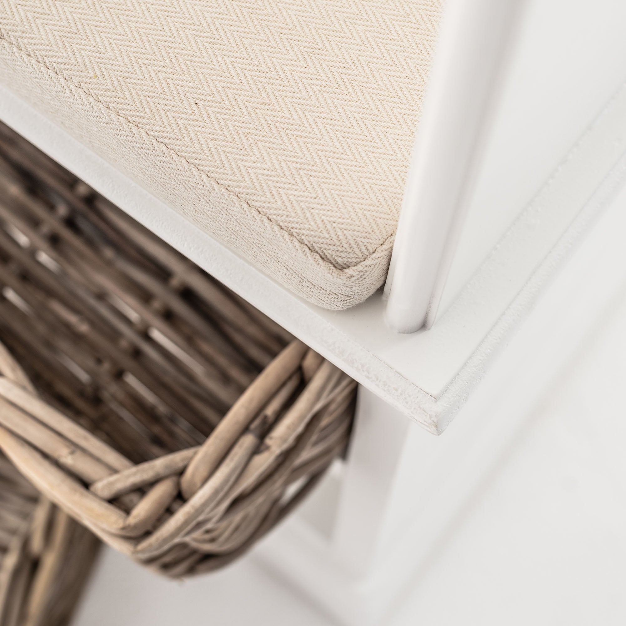 Halifax Coat Hanger Unit With Baskets - White