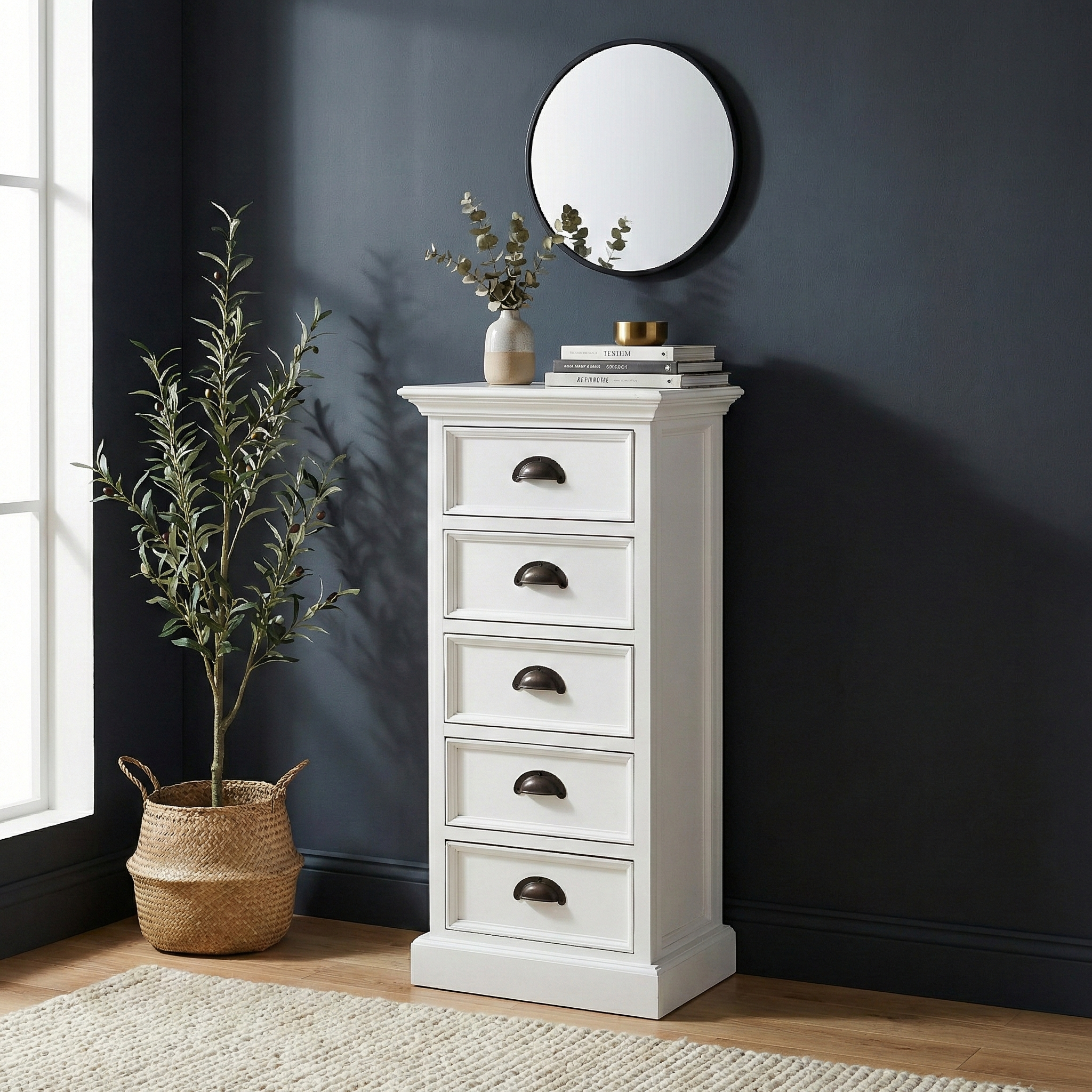 Halifax Storage Unit 5 Drawers - White