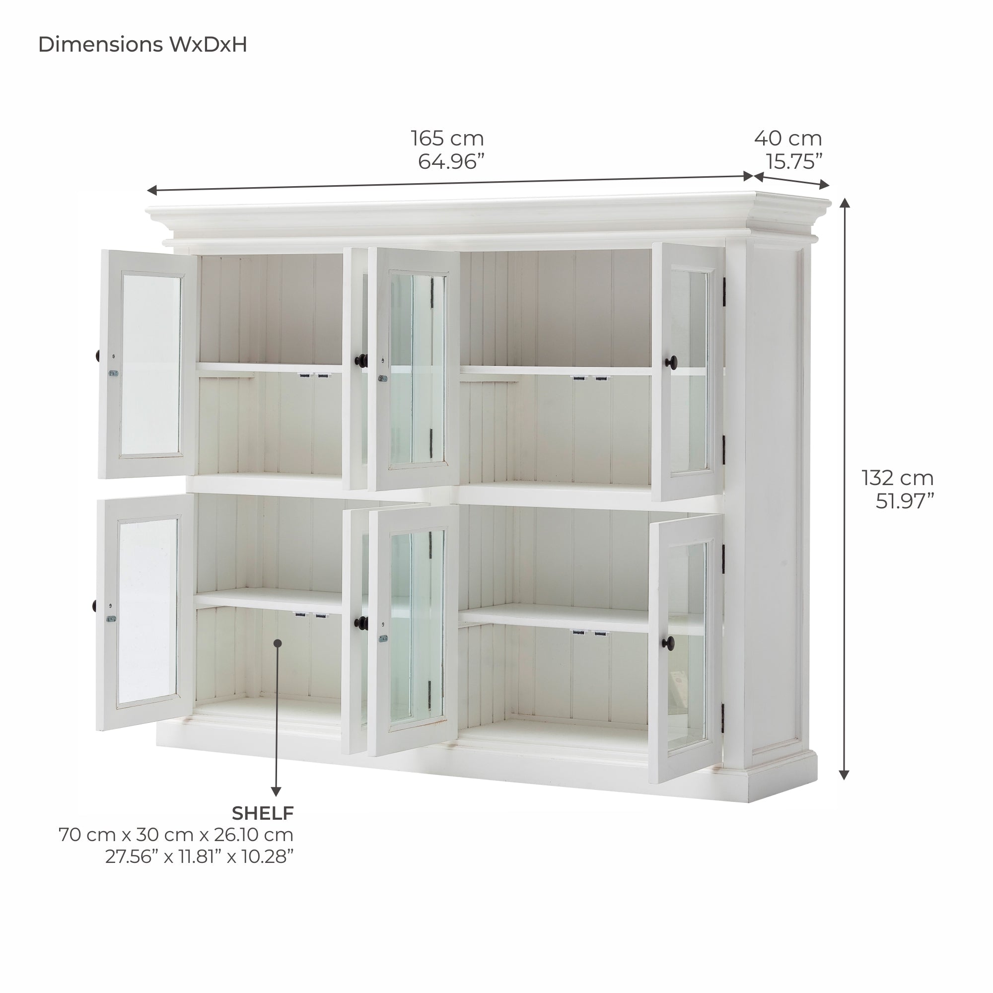 Halifax Large Cabinet - White