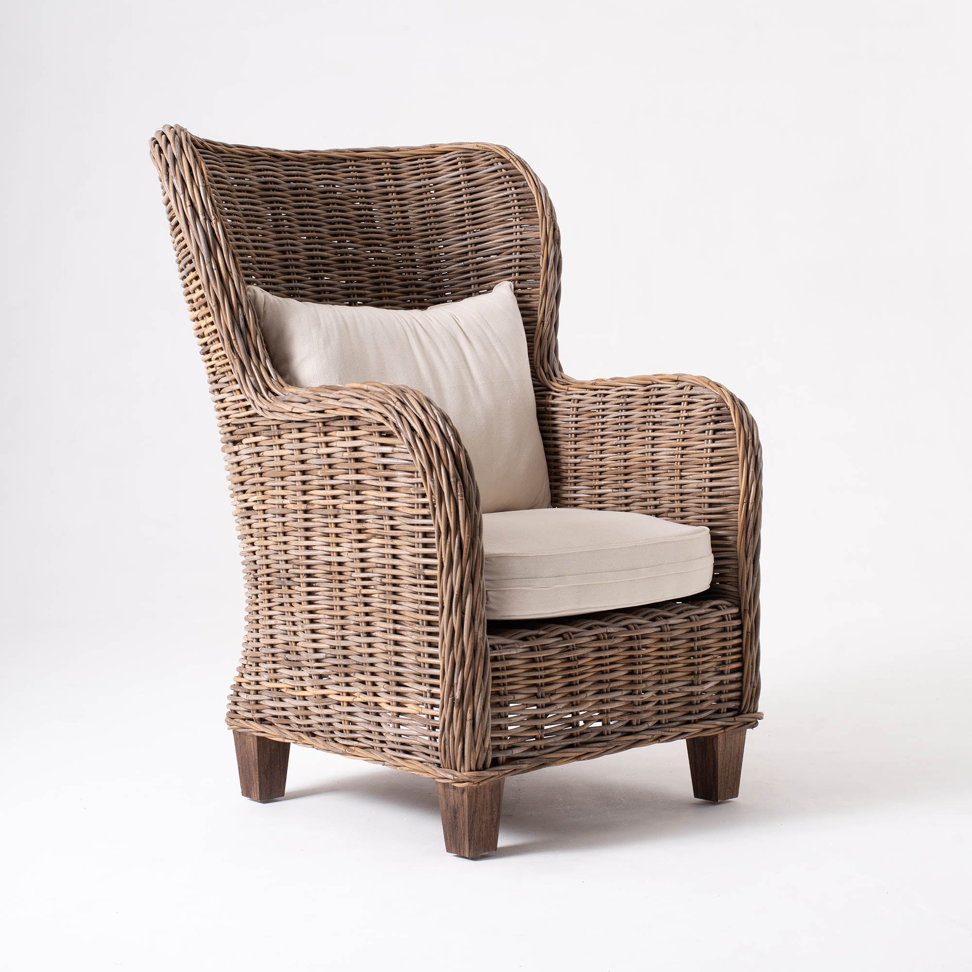 King Kubu Rattan Arm Chair With Cushion