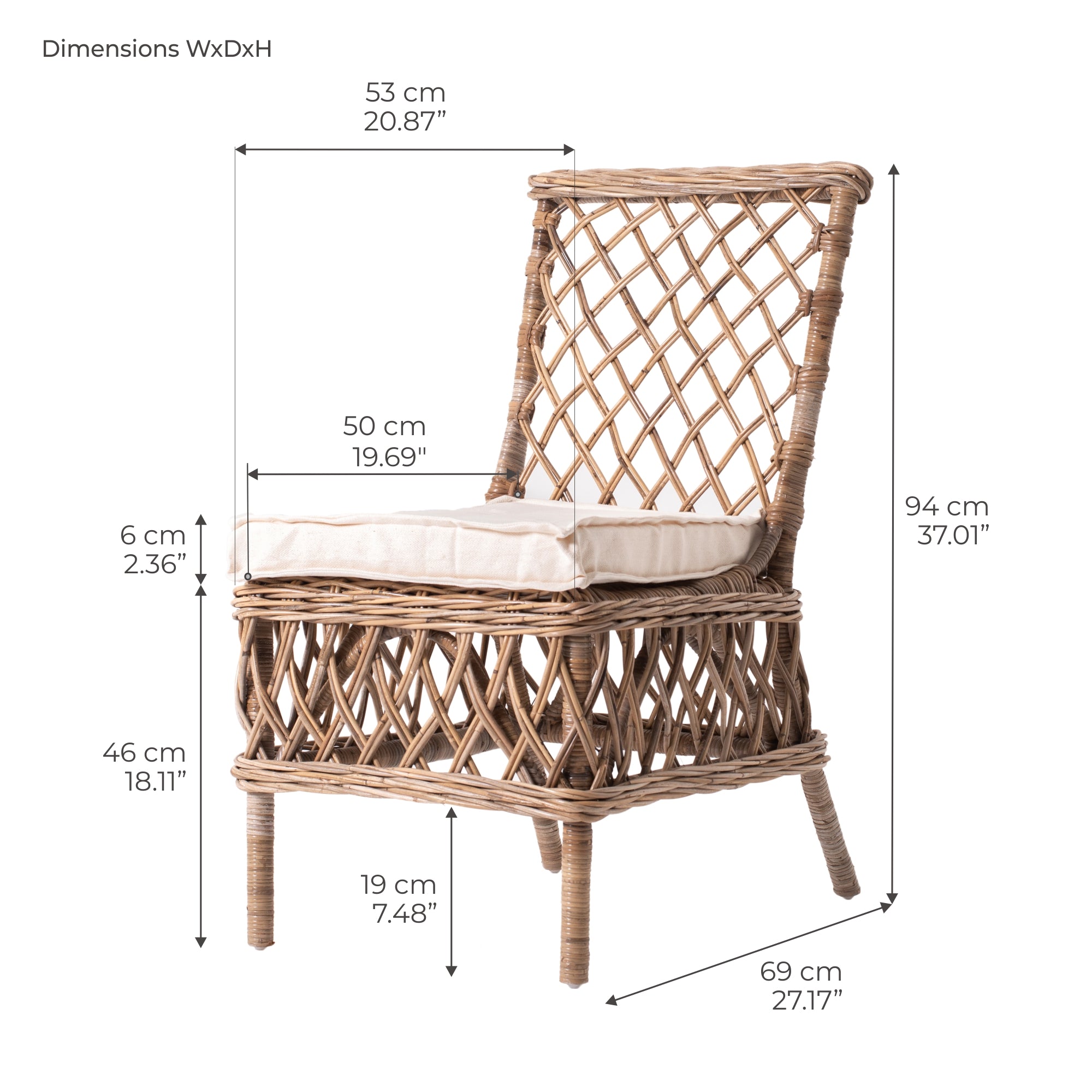 Wickerworks Aristocrat Chair (Set of 2)