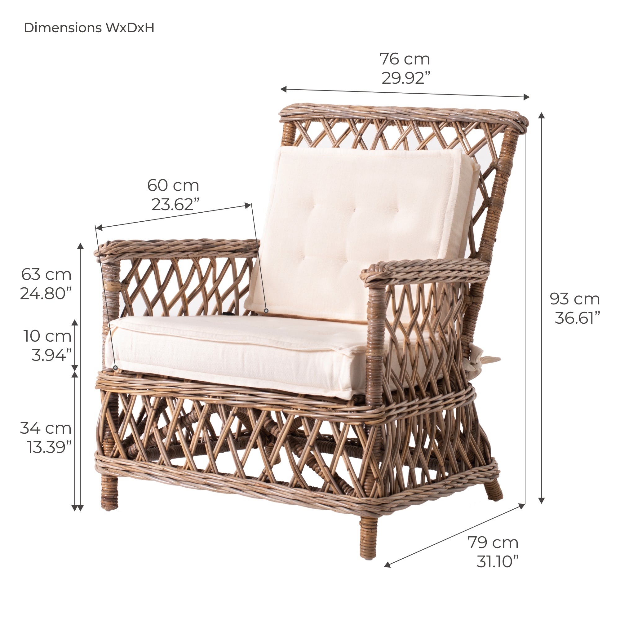 Wickerworks Marquis Chair (Set of 2)