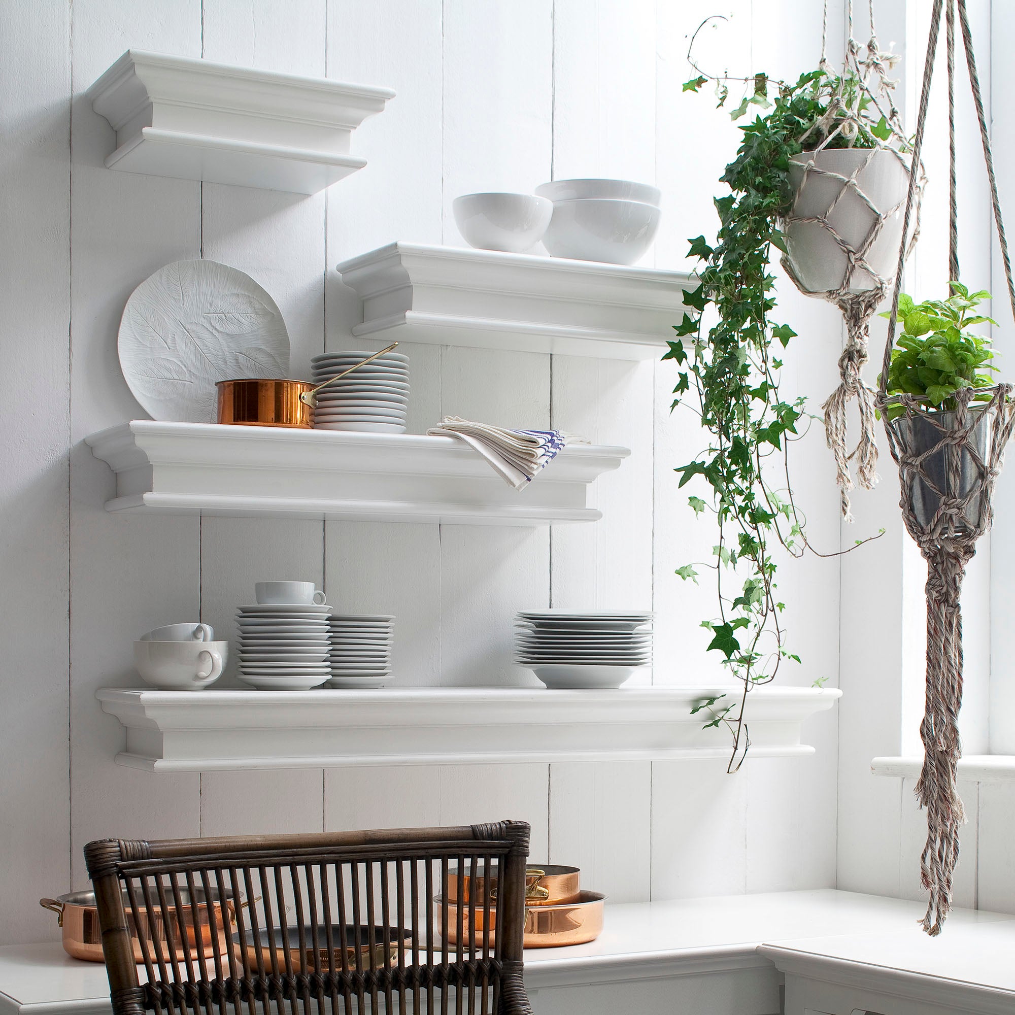 Halifax Floating Wall Shelf 60cm - White