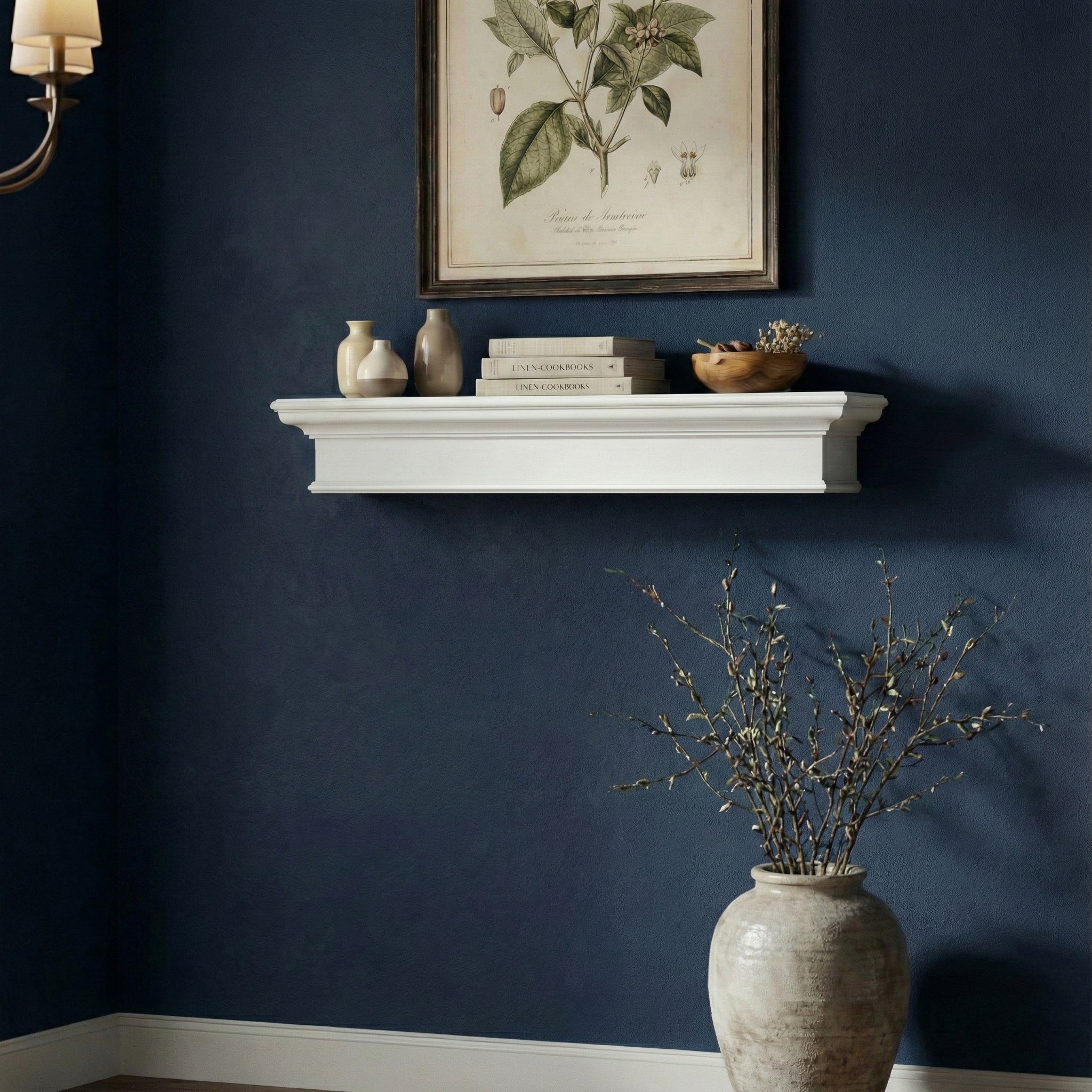 Halifax Floating Wall Shelf 80cm - White