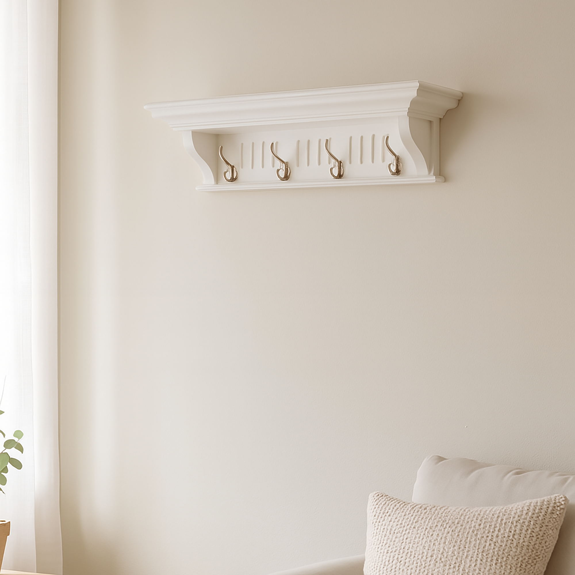 Skansen 4 Hook Coat Rack 70cm