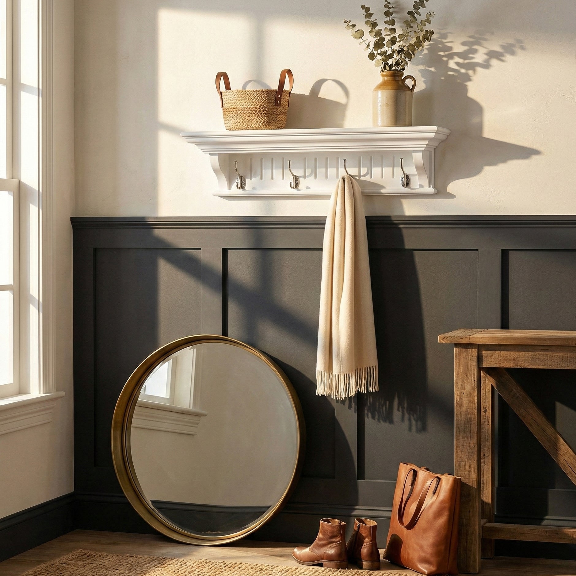 Skansen 4 Hook Coat Rack 70cm