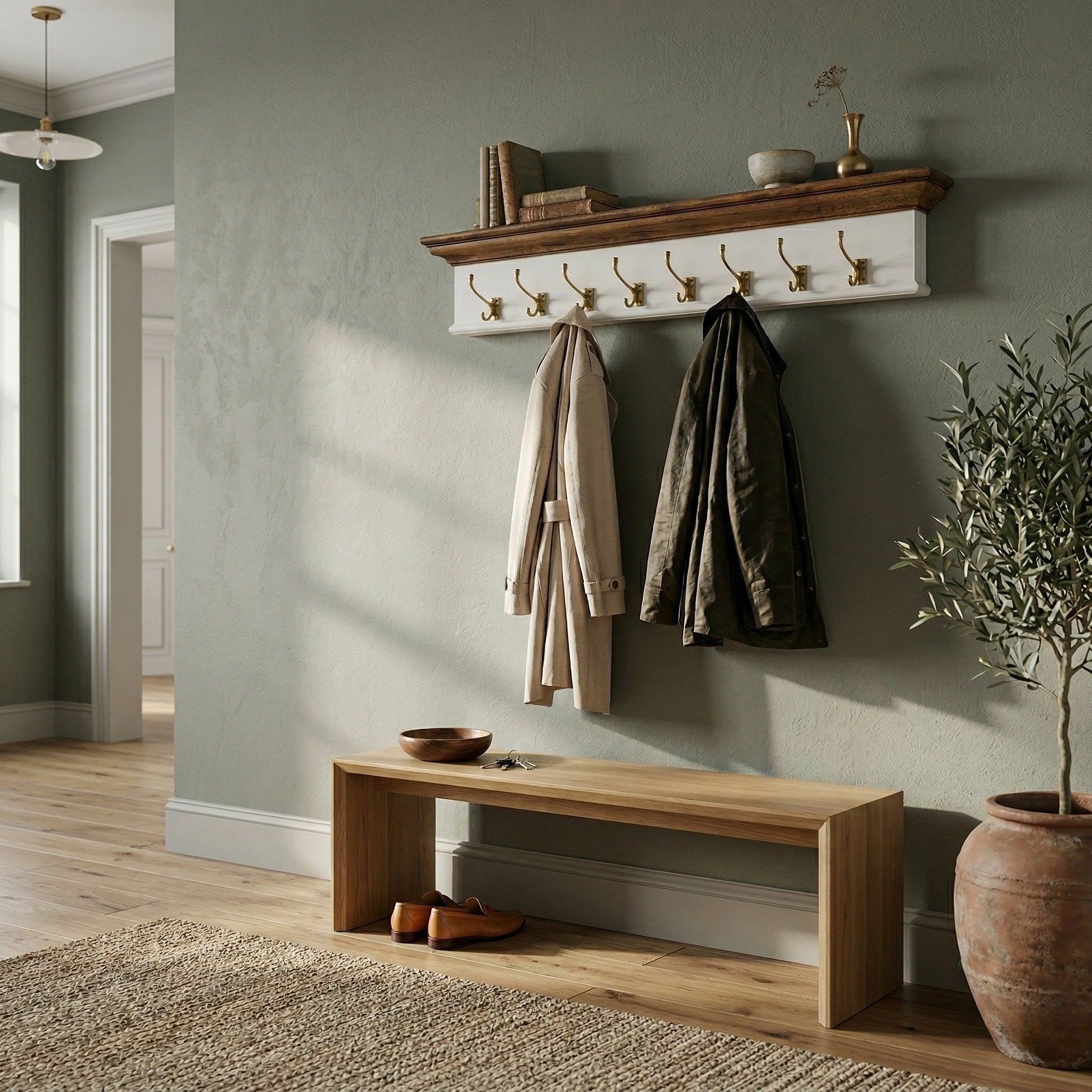 Corfu 8 Hook Coat Rack