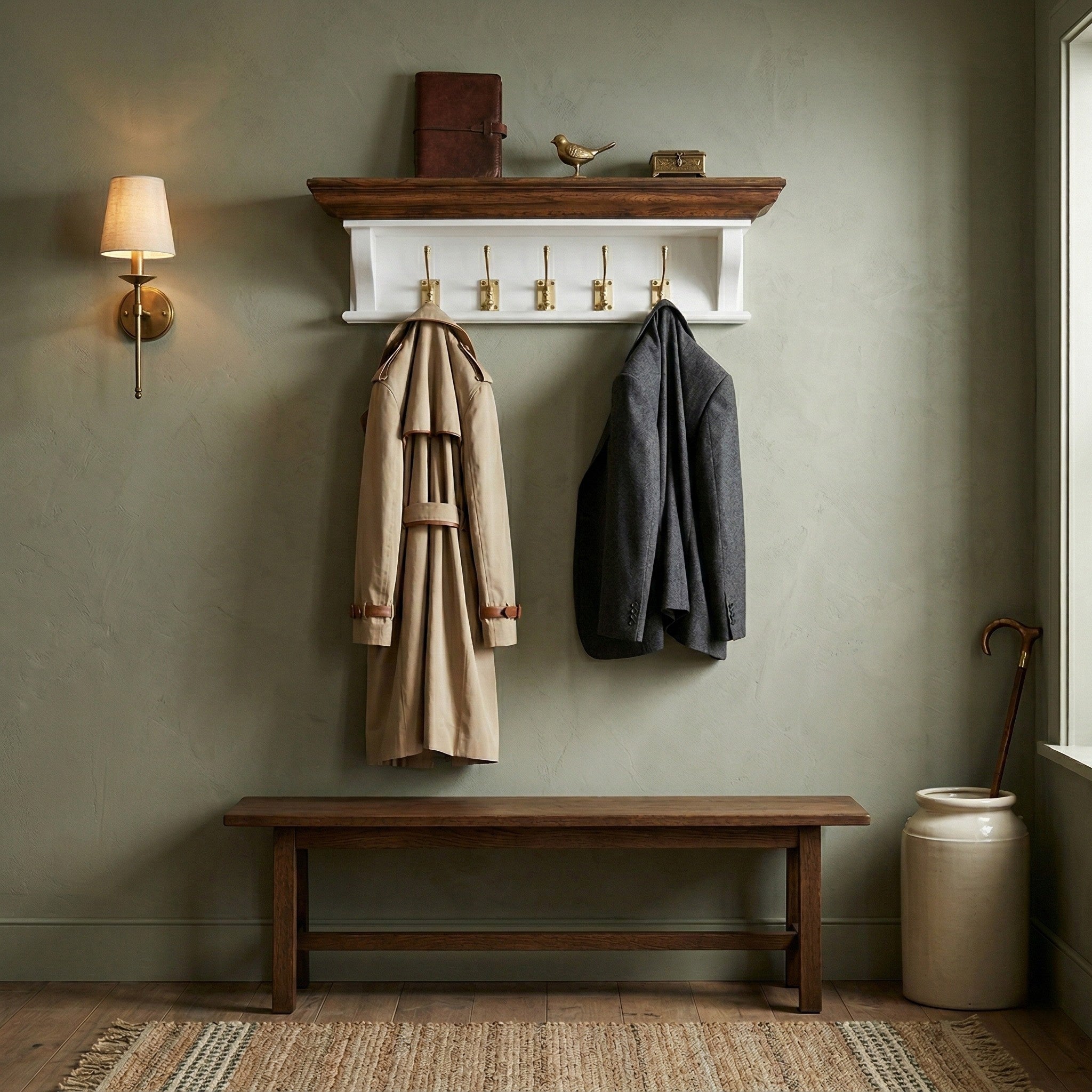 Corfu 5 Hook Coat Rack