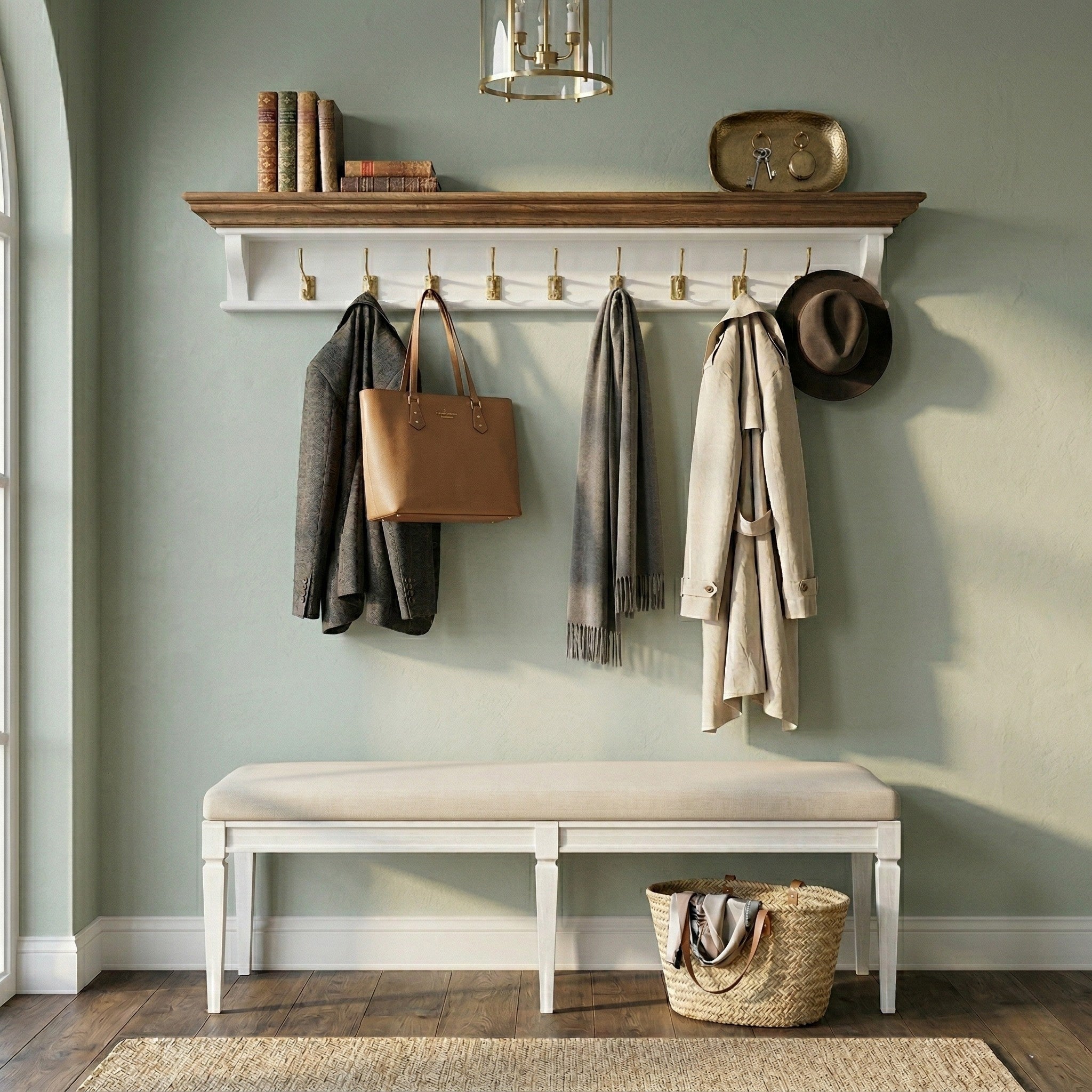 Corfu 9 Hook Coat Rack