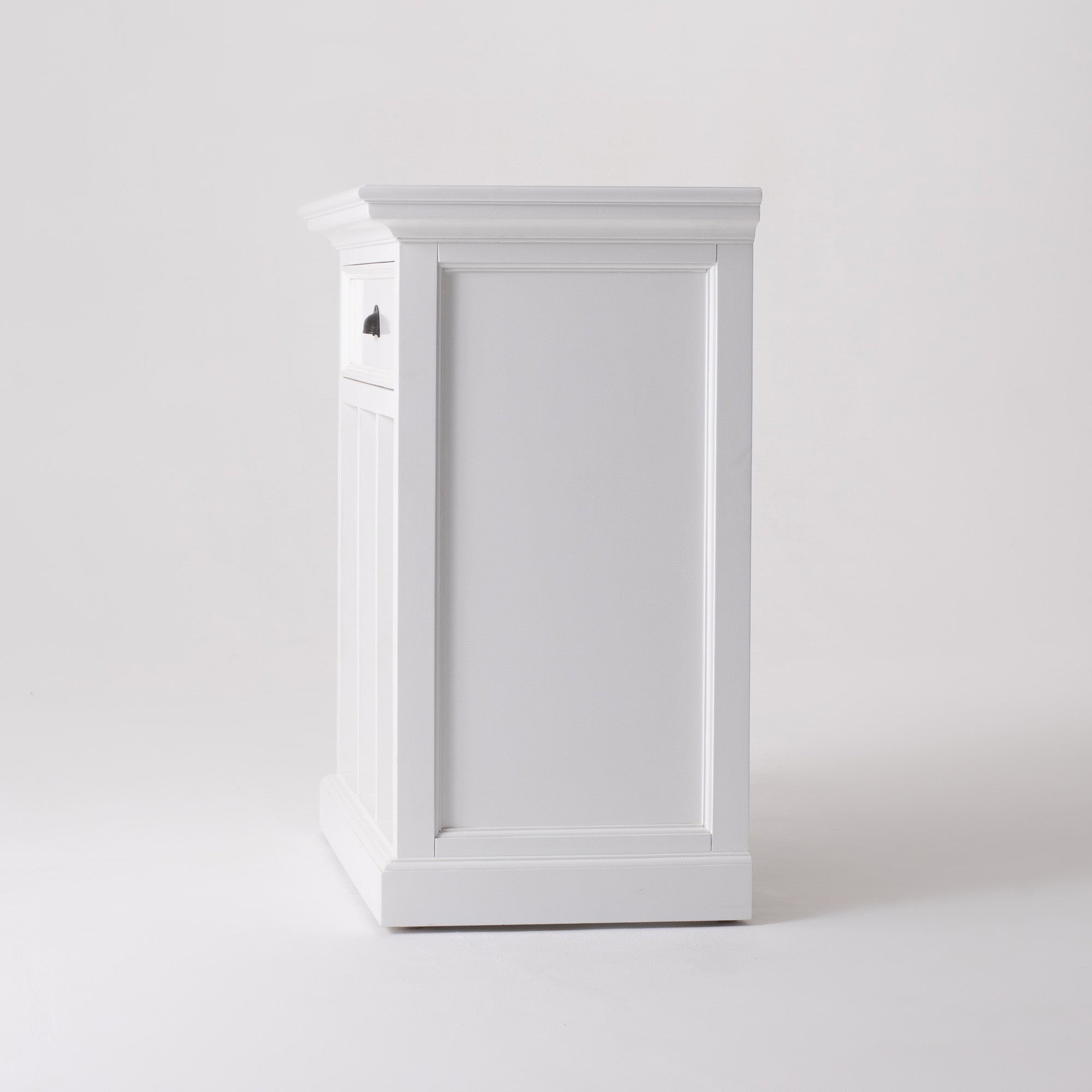 Halifax Grand Bedside Table with Dividers - Classic White