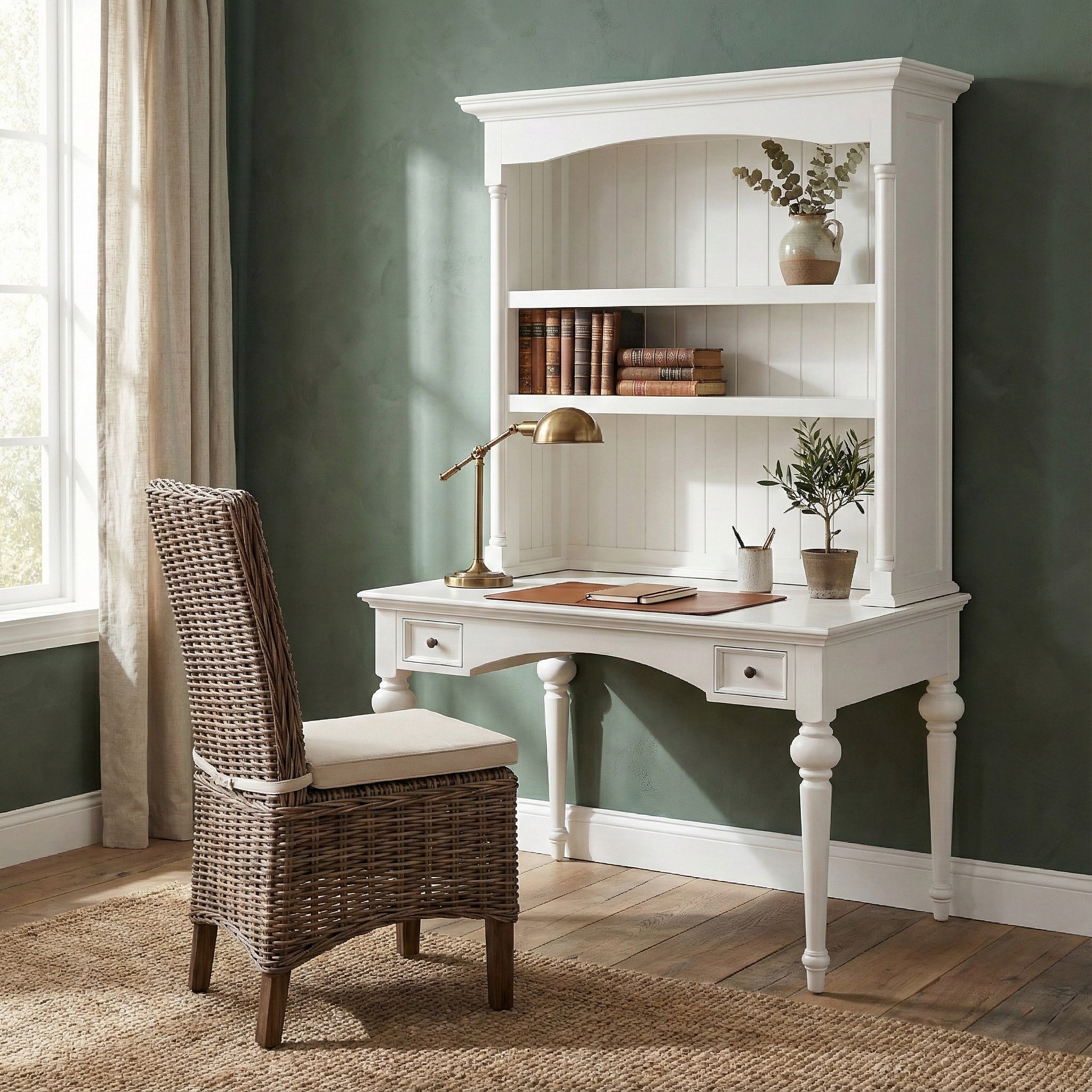 Provence Secretary Desk - White