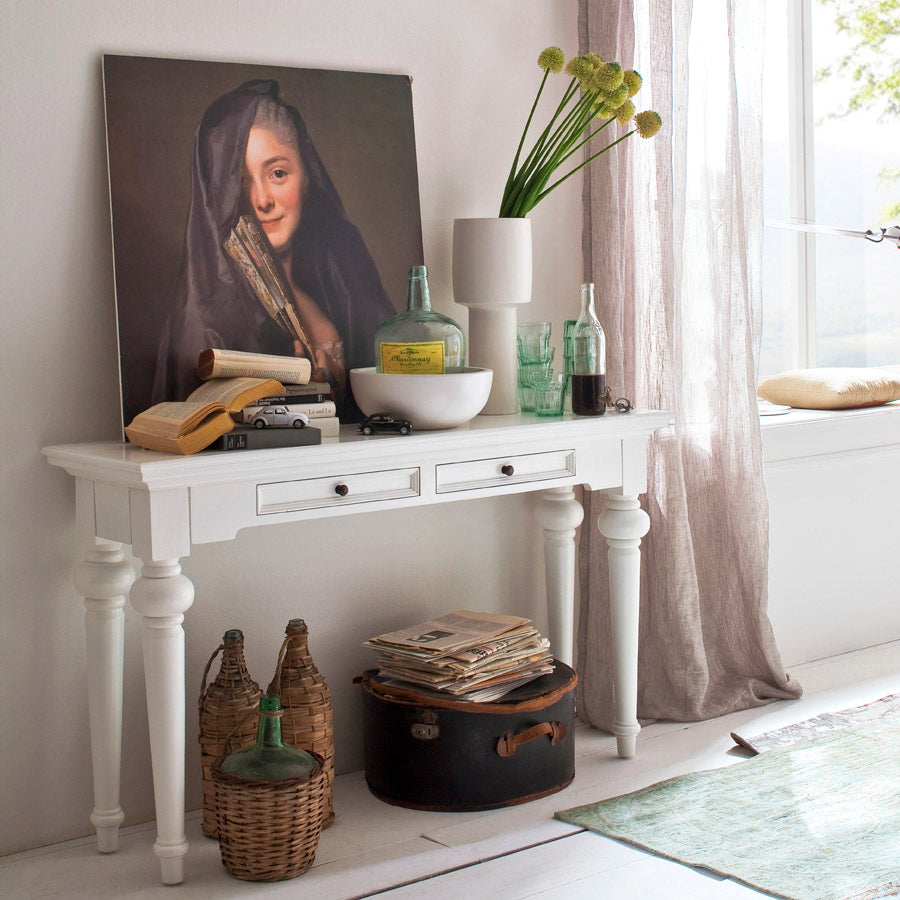 Provence Console Table - White