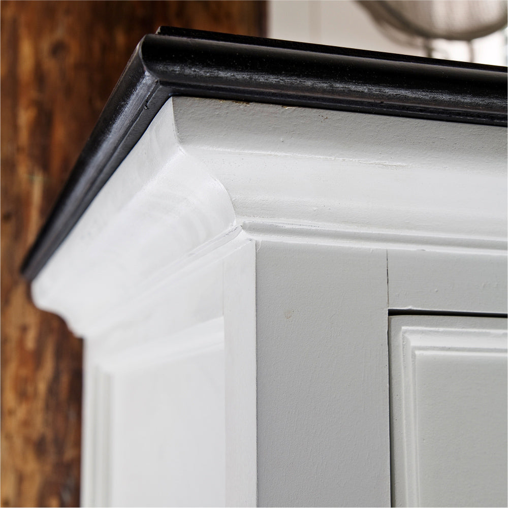 Halifax Contrast Buffet - White with Black Top
