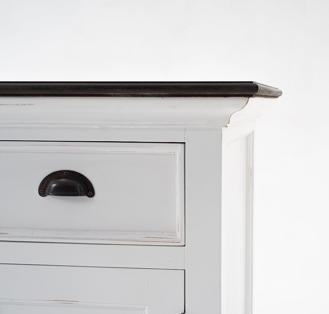 Halifax Accent Buffet - White with Brown Top