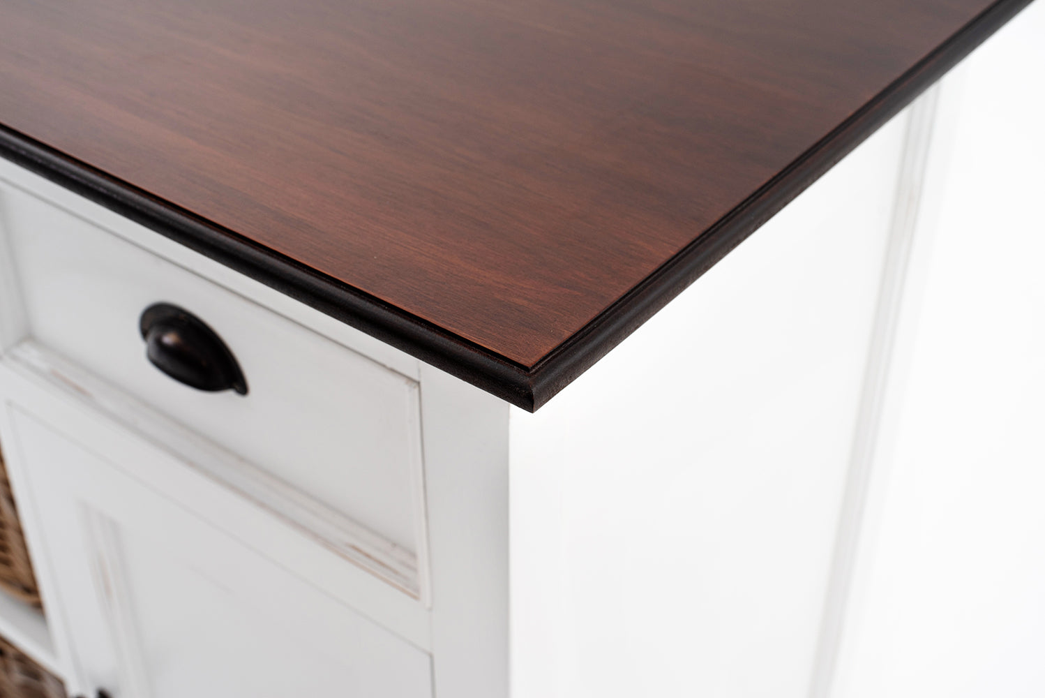 Halifax Accent Buffet - White with Brown Top