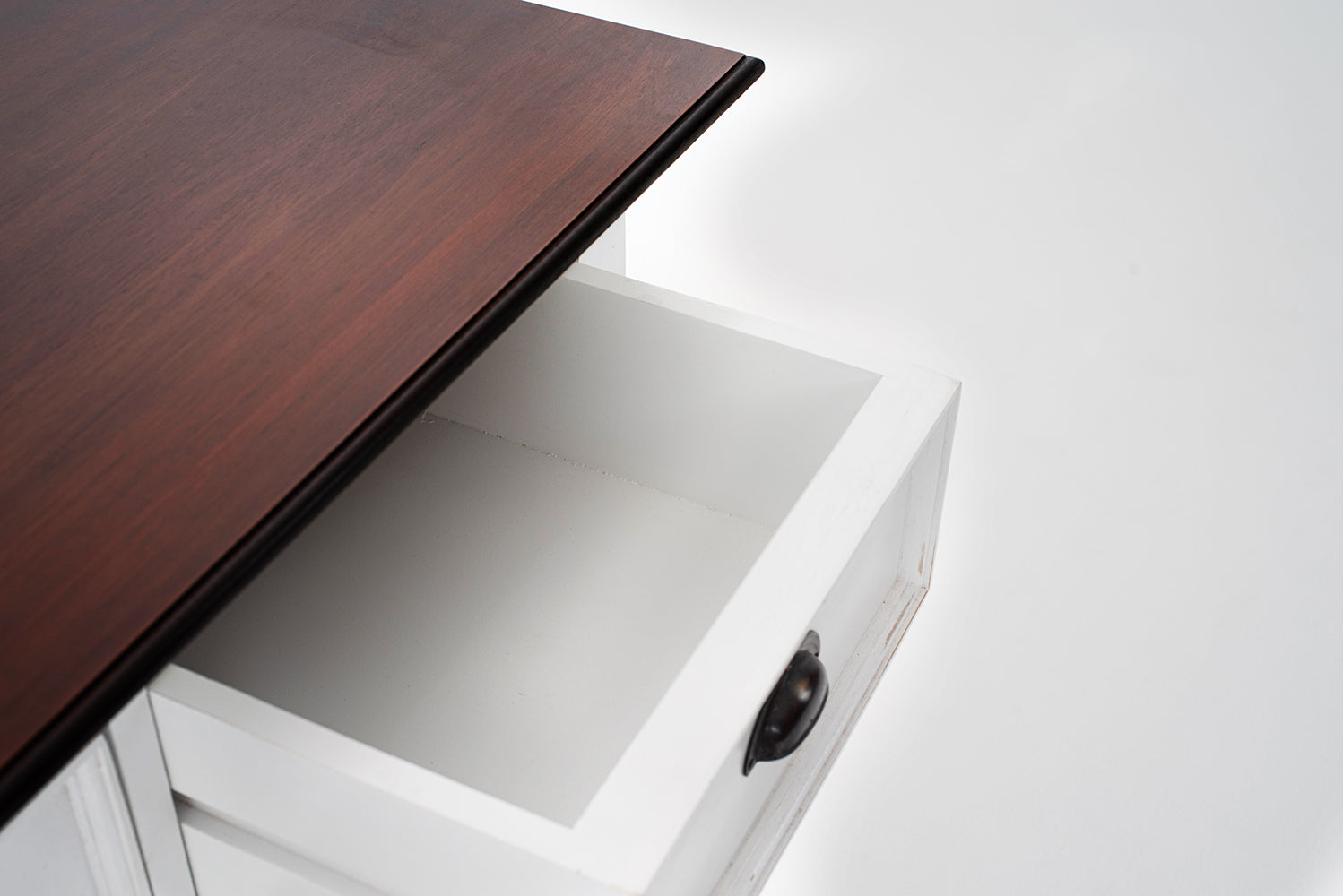 Halifax Accent Buffet - White with Brown Top