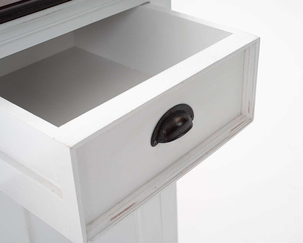 Halifax Accent Buffet - White with Brown Top