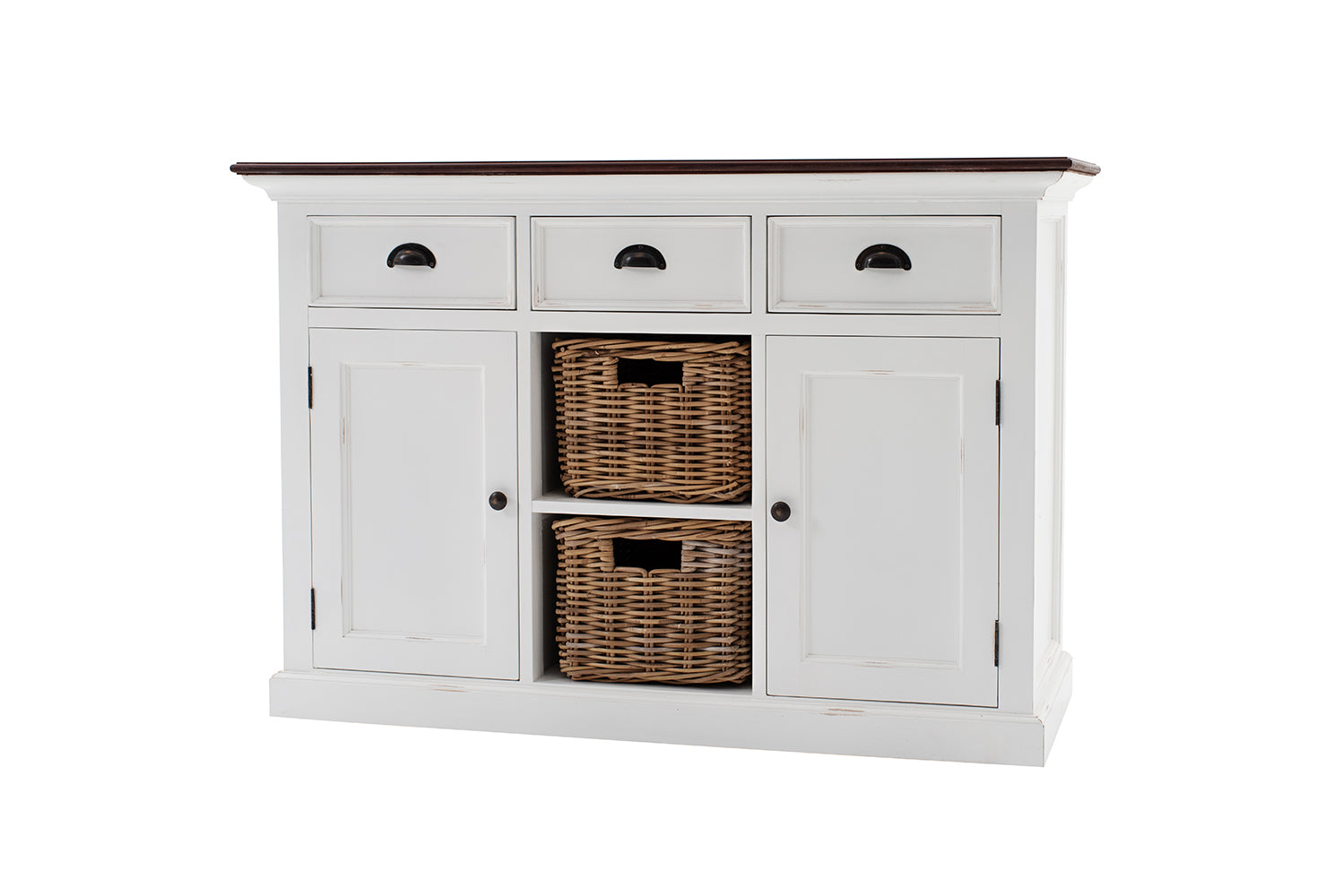 Halifax Accent Buffet - White with Brown Top
