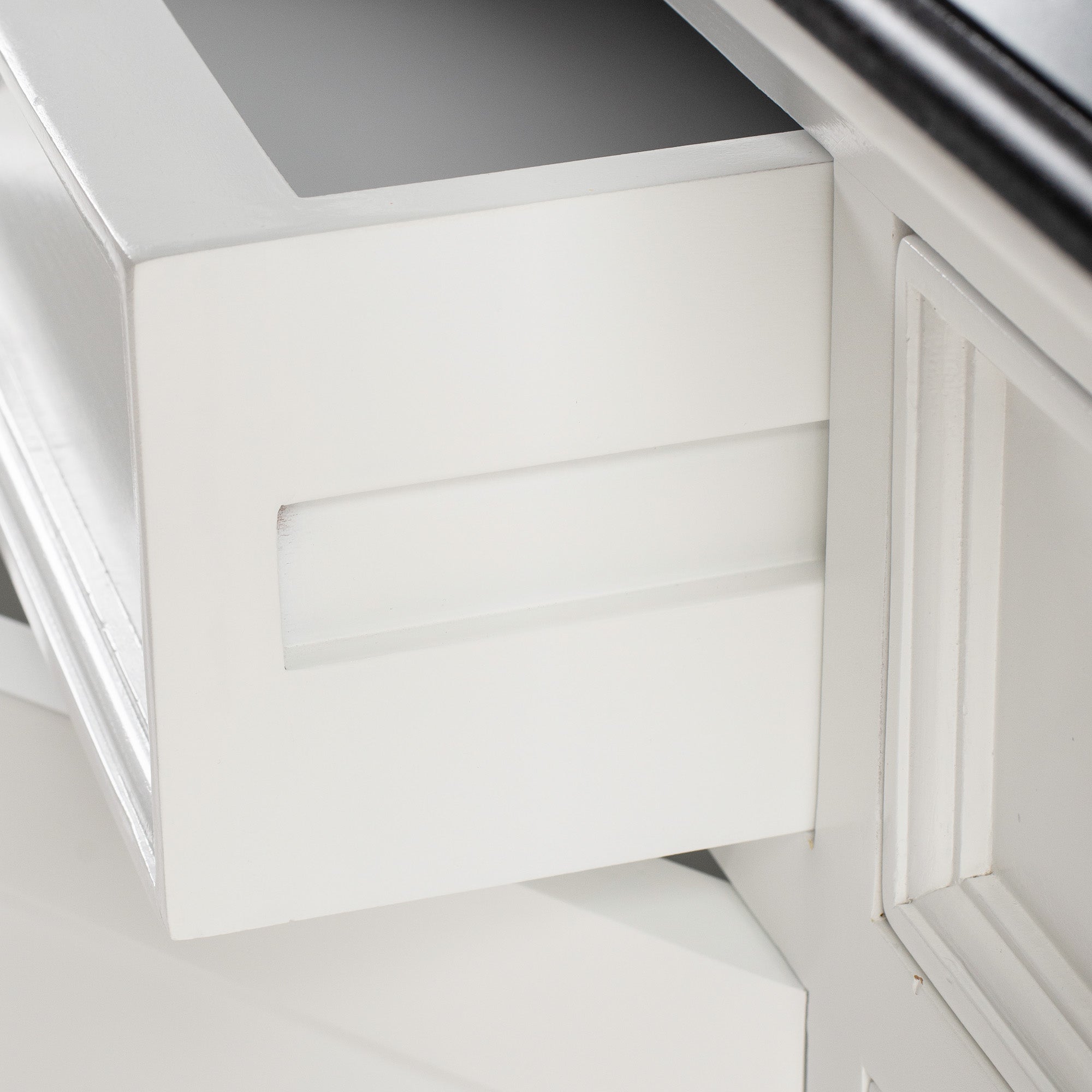 Buffet with 4 Doors 3 Drawers - Classic White & Black