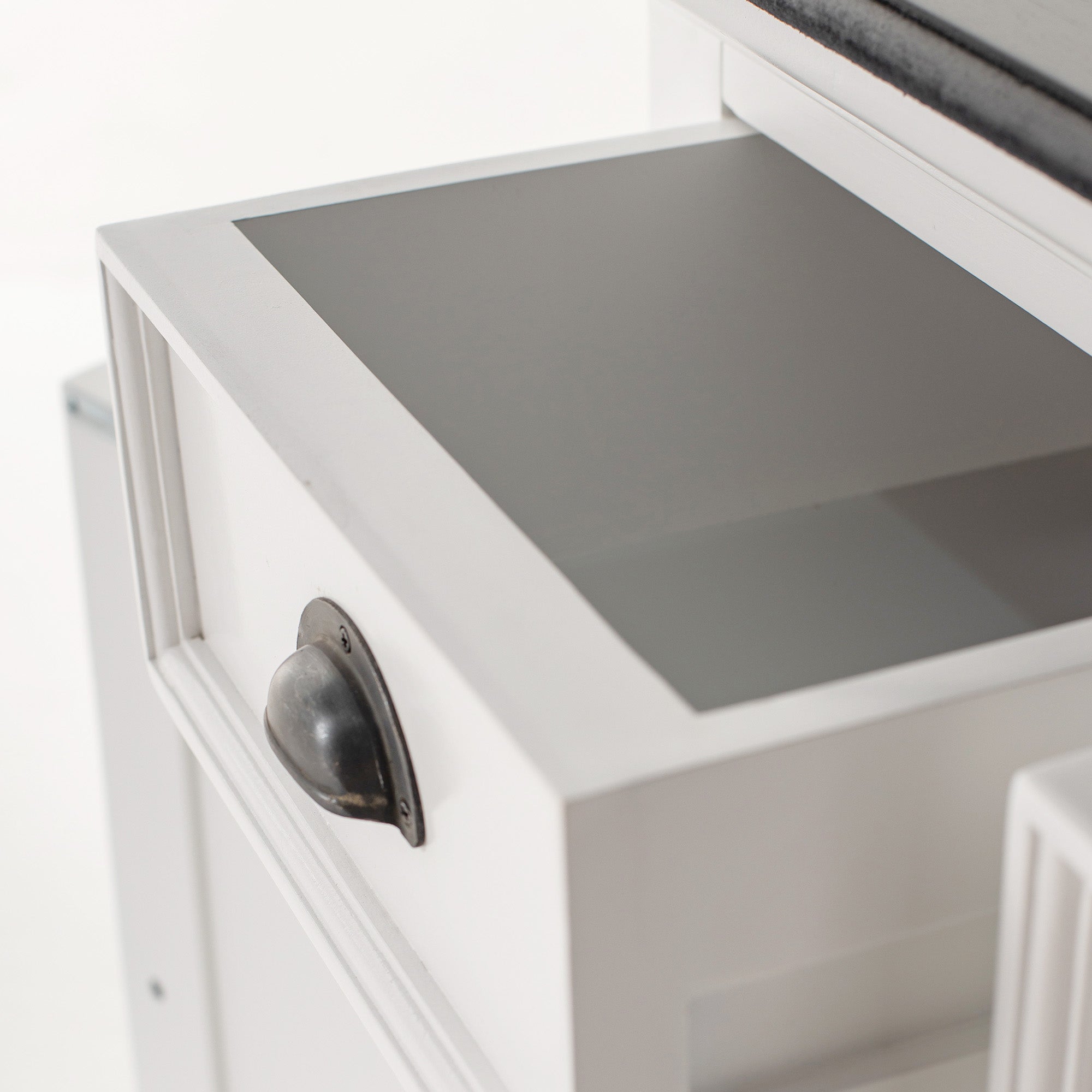 Buffet with 4 Doors 3 Drawers - Classic White & Black