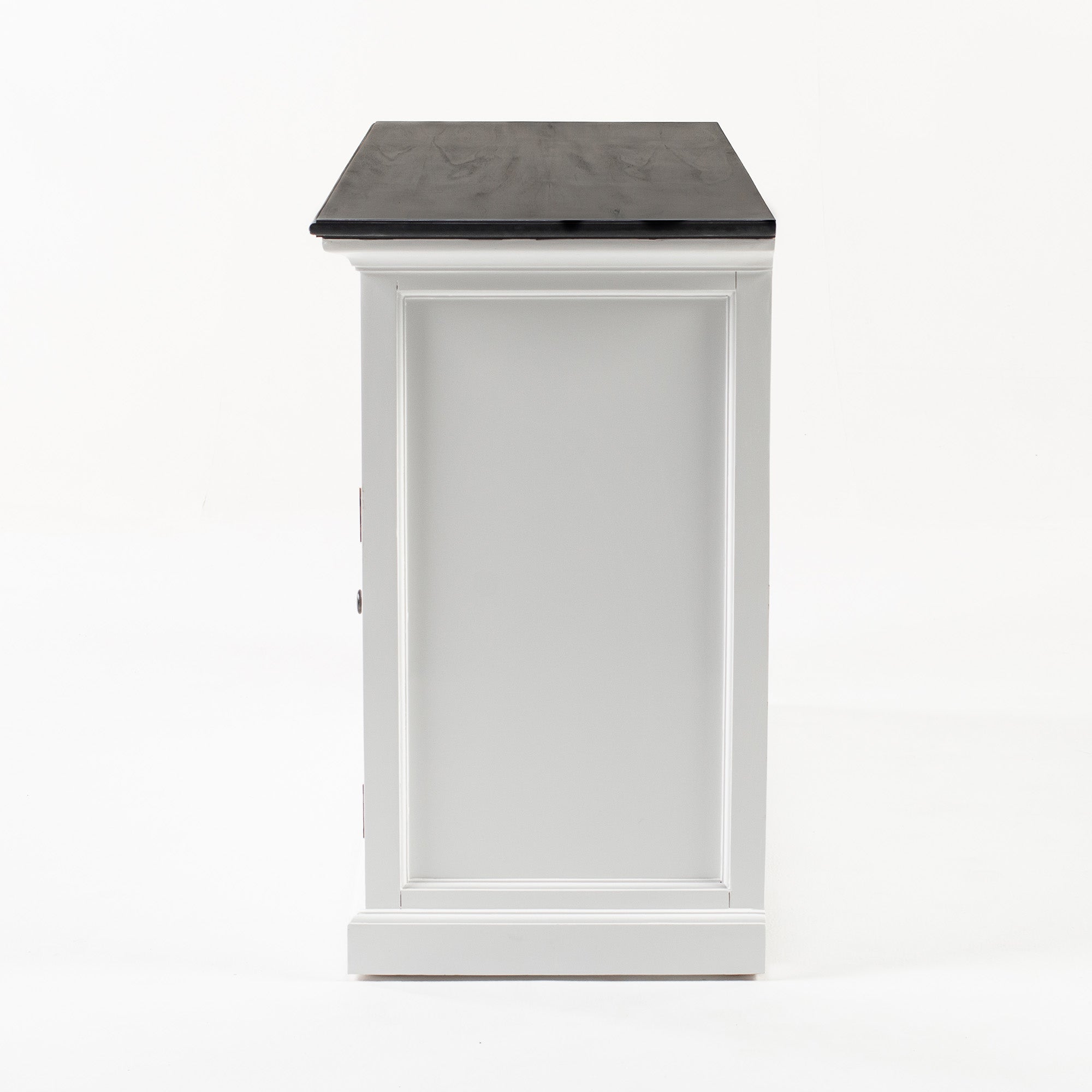 Buffet with 4 Doors 3 Drawers - Classic White & Black