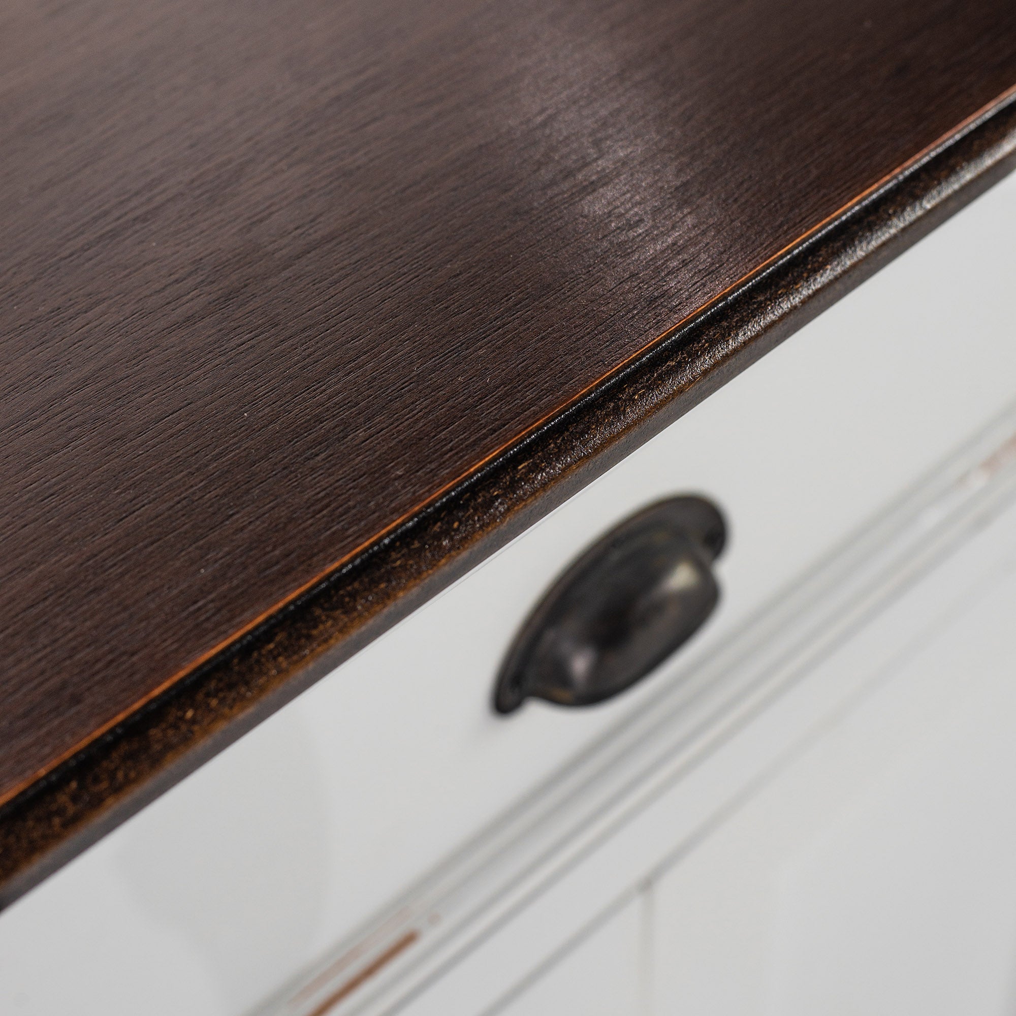 Halifax Accent Buffet with 4 Doors 3 Drawers - White Distress & Deep Brown