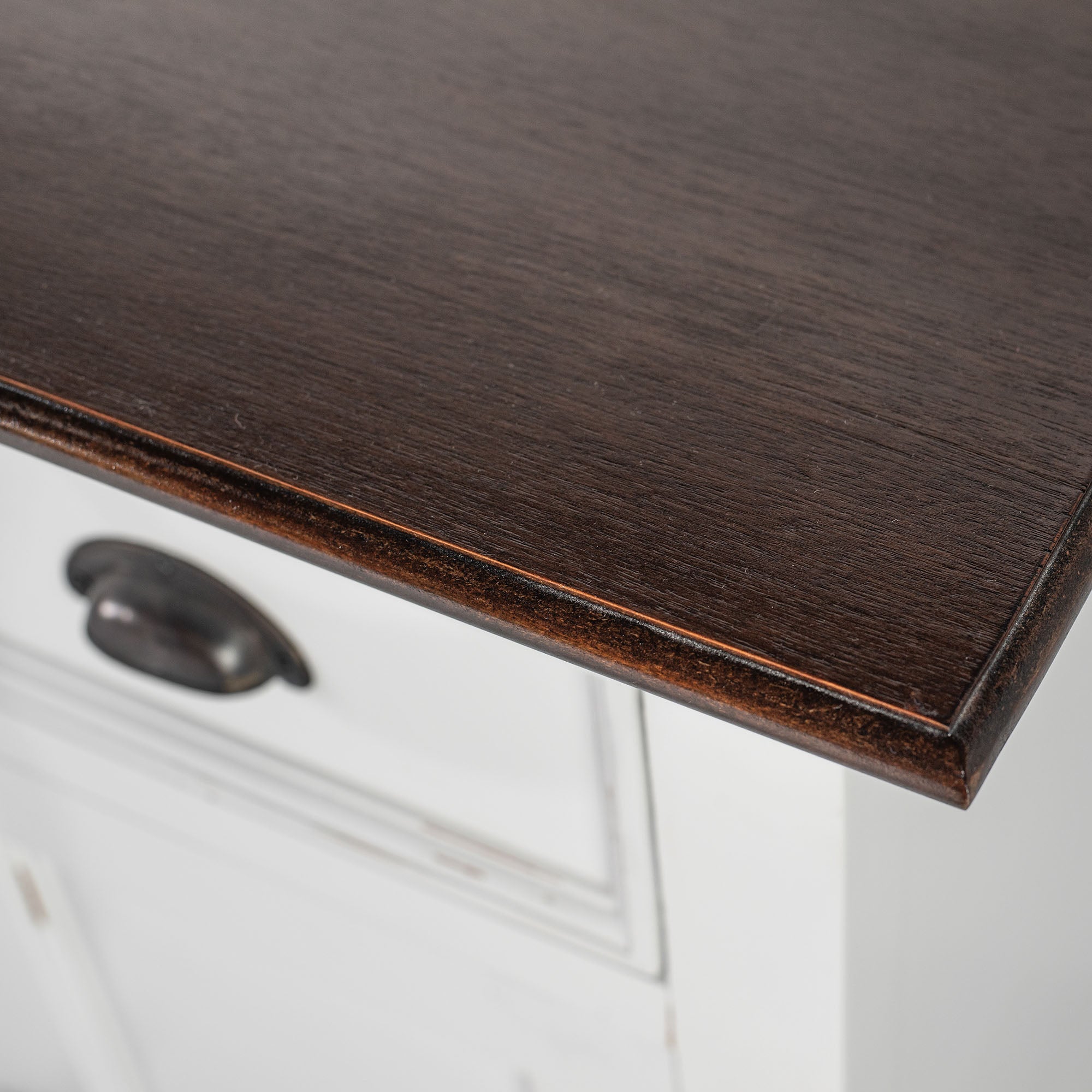 Halifax Accent Buffet with 4 Doors 3 Drawers - White Distress & Deep Brown