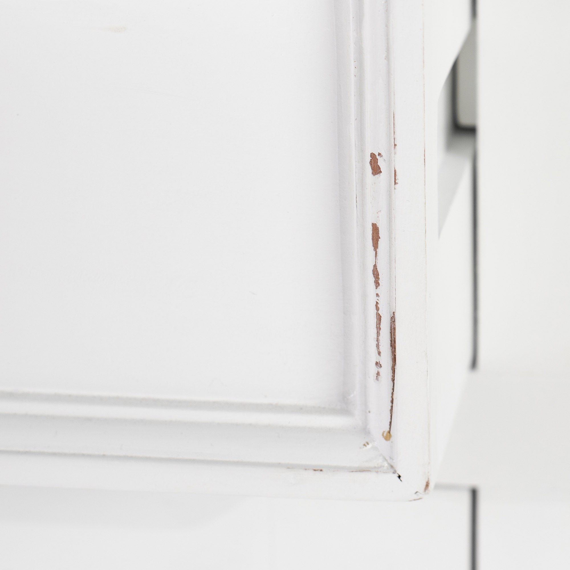 Halifax Accent Buffet with 4 Doors 3 Drawers - White Distress & Deep Brown